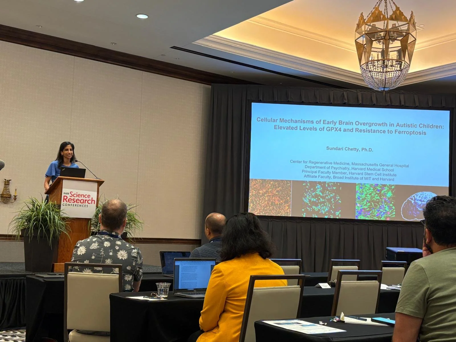 Dr. Chetty presenting lab insights at FASEB Science Research Conference 2025