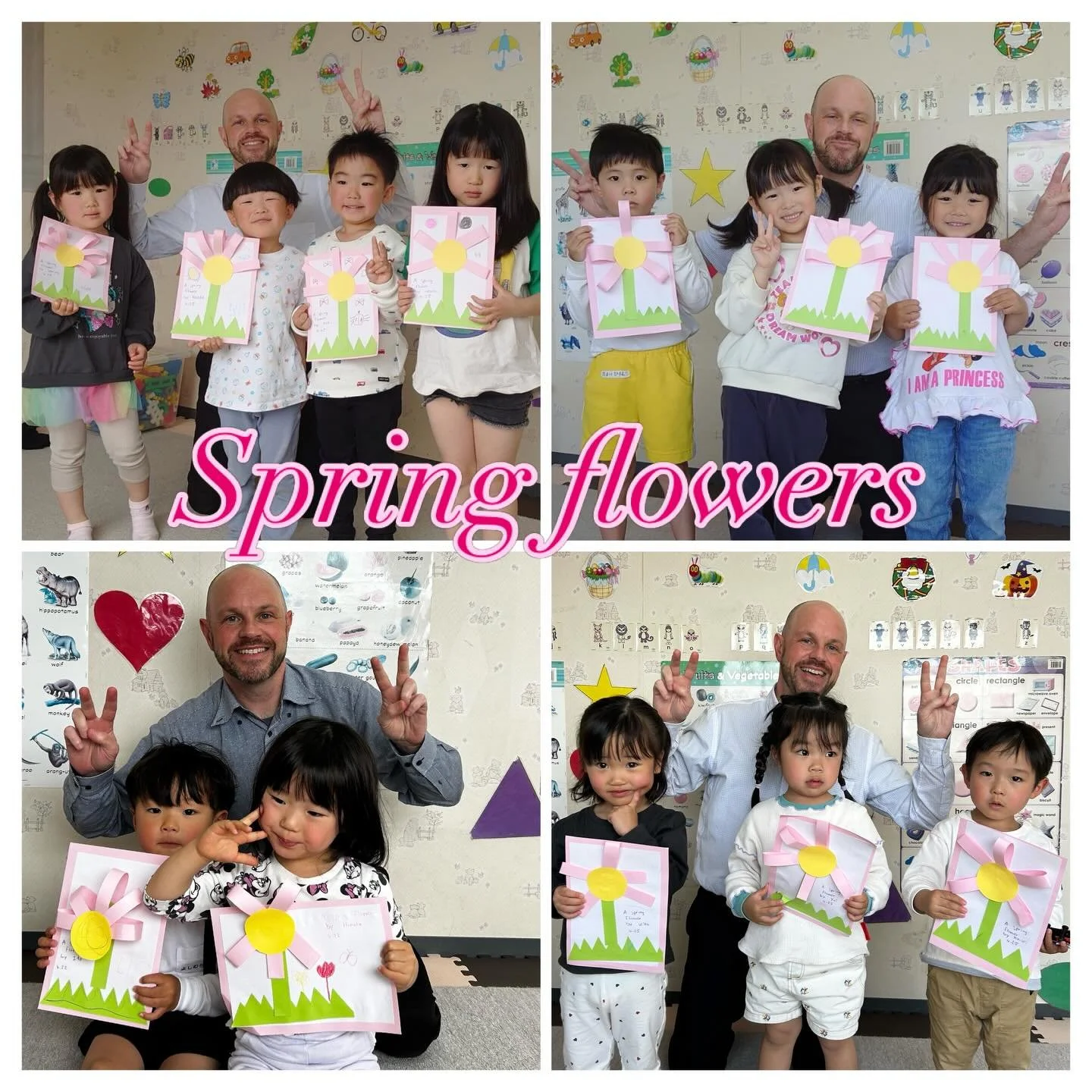 This week we made Spring Flower crafts to celebrate the nice, warm weather.

Do you have any nice plans for spring this year?

#津山 #英会話 #習い事 #キッズ #spring