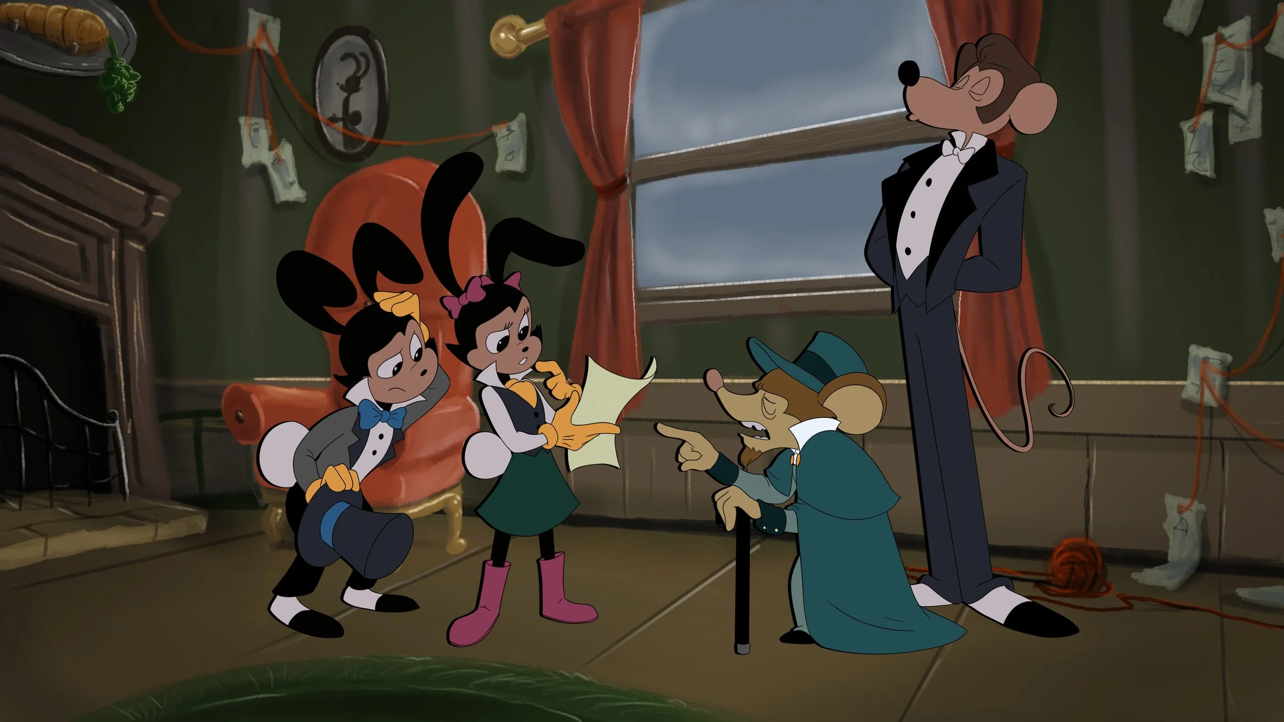 Belle finds a mystery copy.JPG