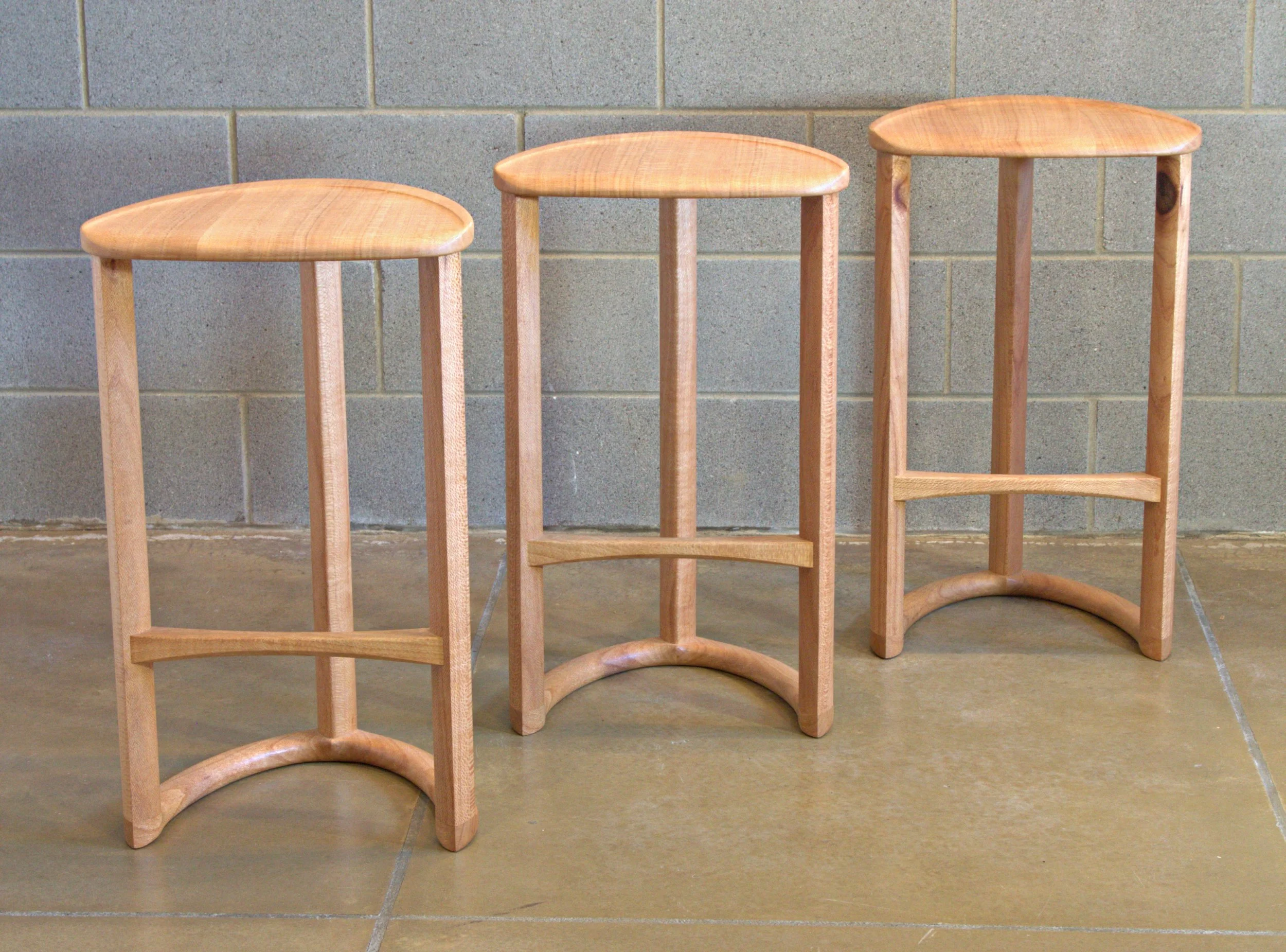 3 silky oak stools front view 3.jpg