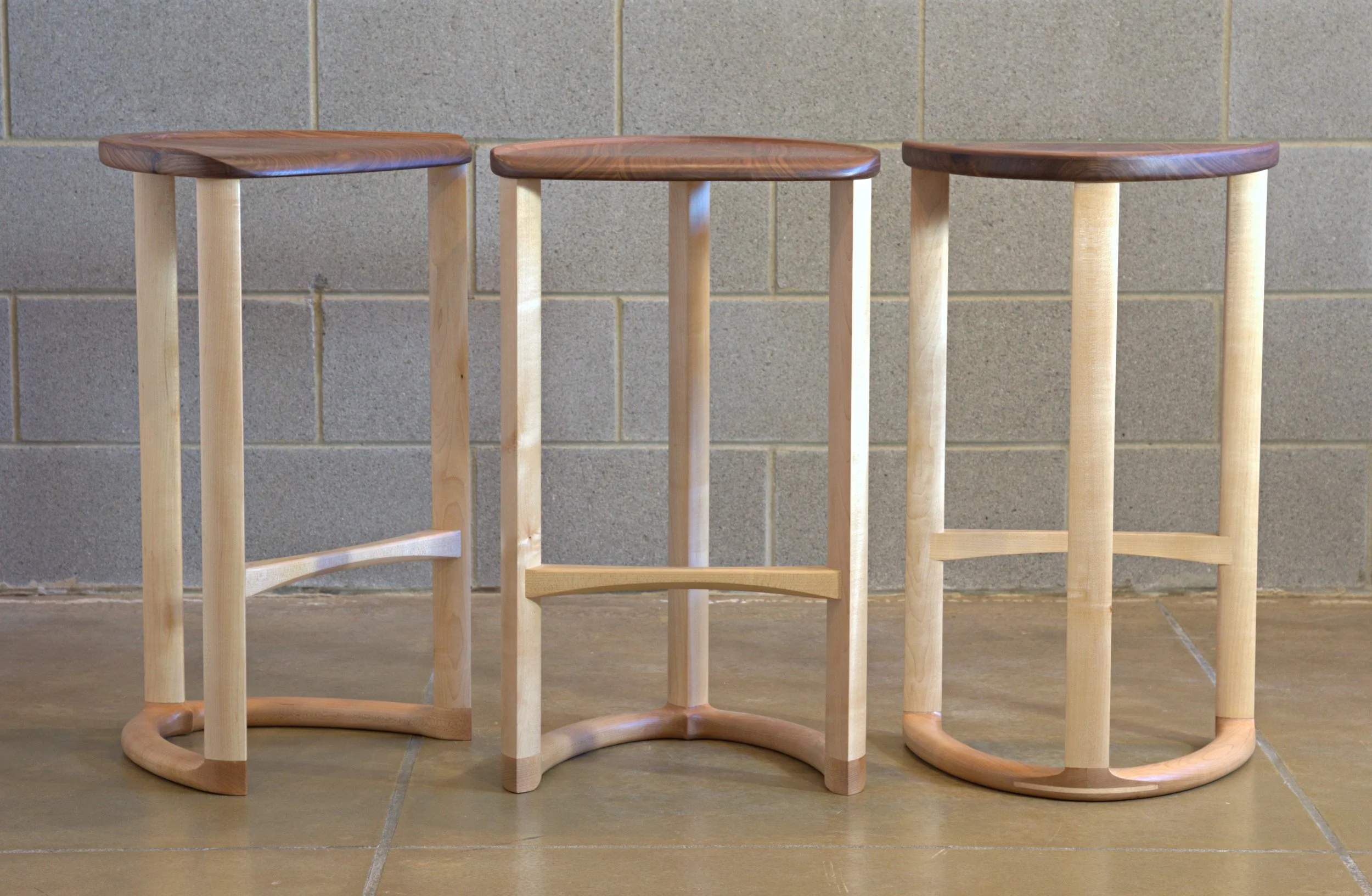 3 walnut maple stools front view 2.jpg