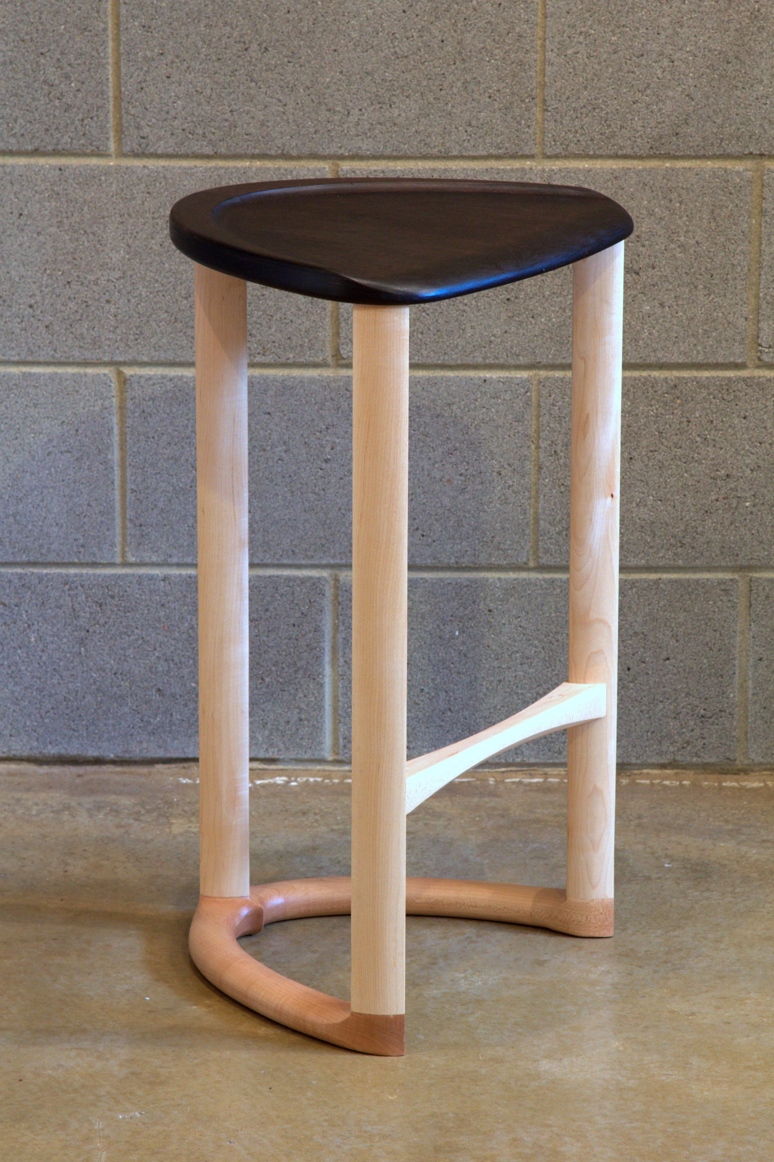 Maple and ebonised Walnut