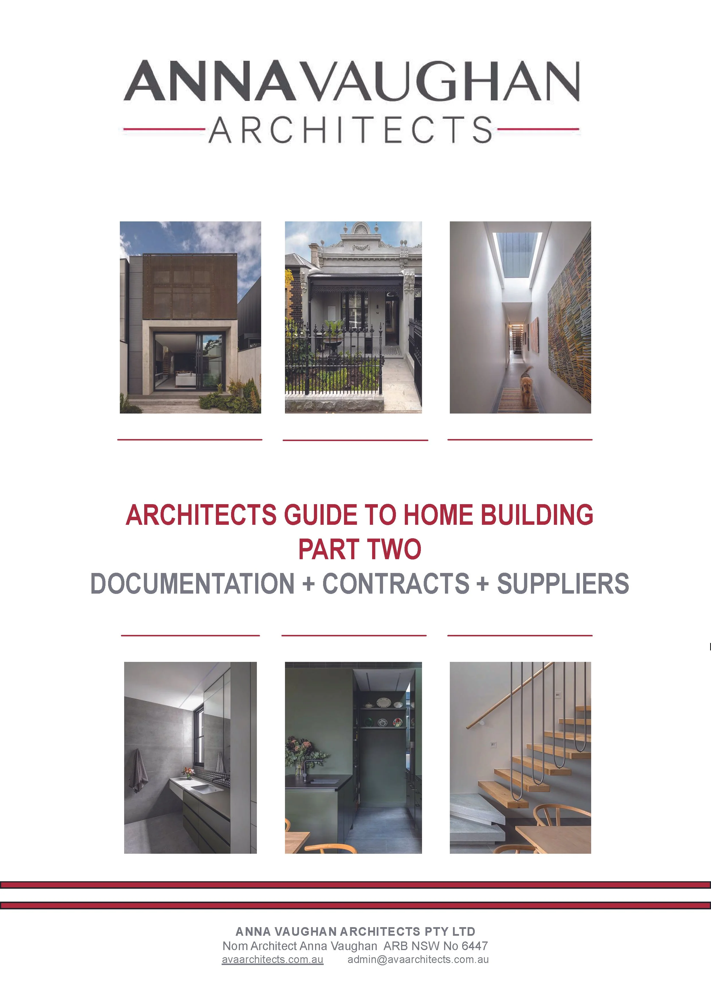 Architects Guide to Home building - Part Two Documentation Contracts + Suppliers