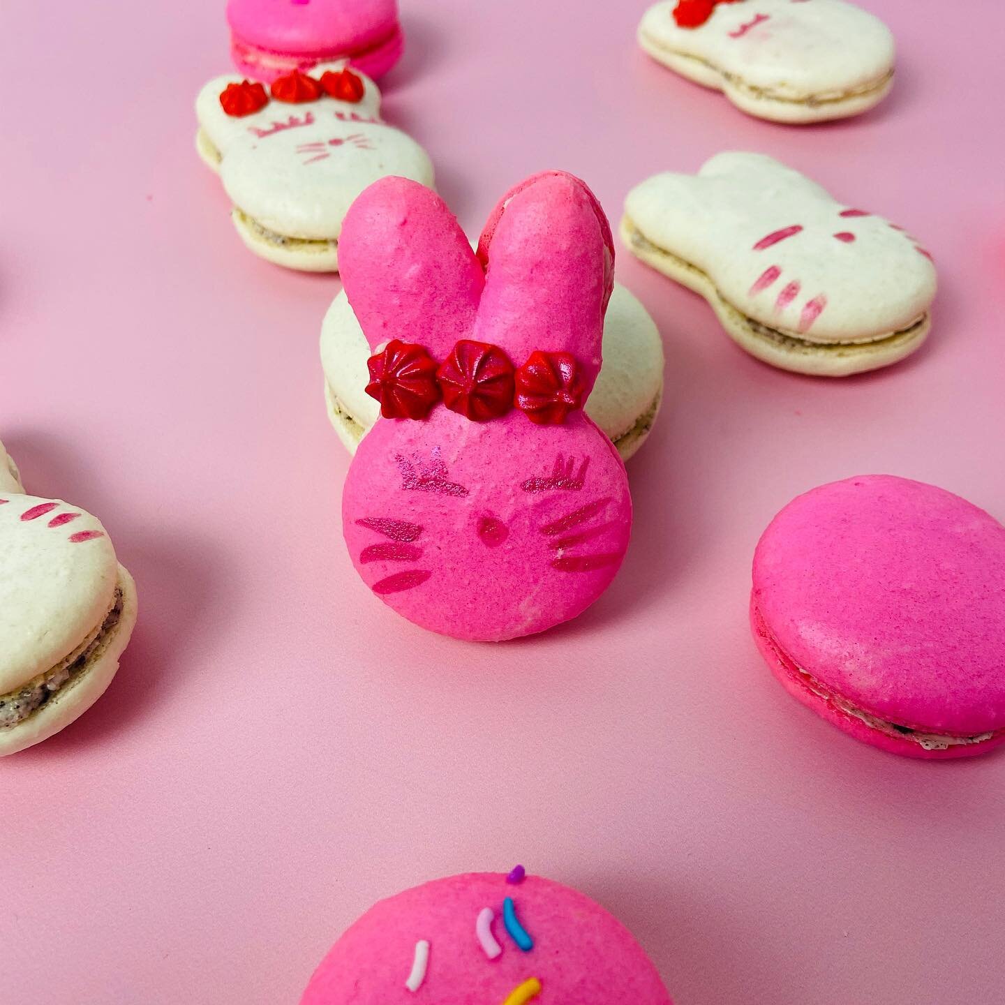 Some BUNNY loves you. 🐰💖 Cookies &amp; Cream and Birthday Cake Macarons
@cakeartbox
✨✨✨✨✨✨✨✨✨✨✨✨✨✨✨✨✨✨✨✨✨✨
#macarons #bunnymacarons #birthdaycake #cookiesandcream #cakeart #sugarart #macs