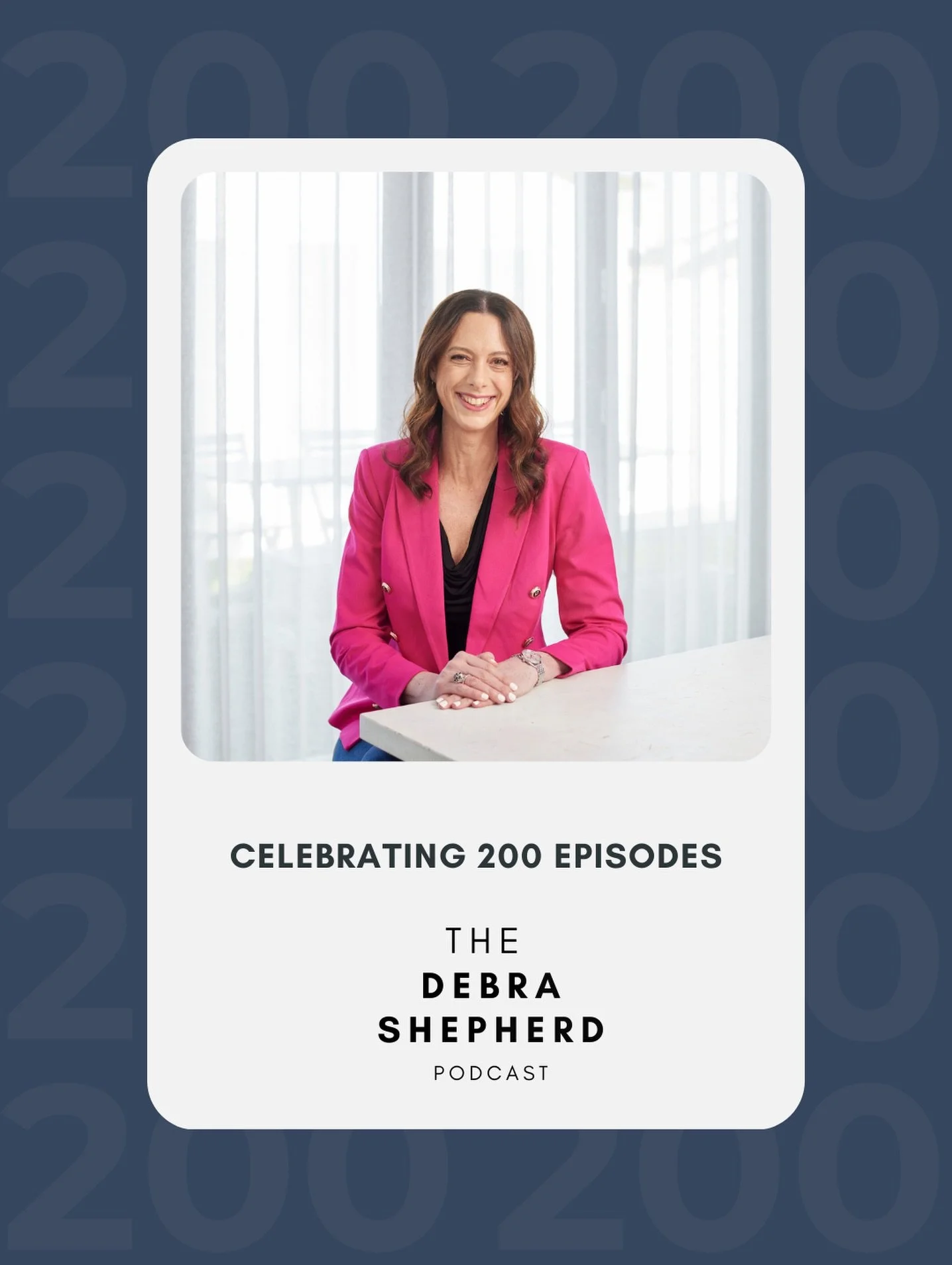 This week I&rsquo;m celebrating 200 episodes of 🎙️The Debra Shepherd Podcast.&nbsp;This is a big milestone. I started the show in February 2020, and even though this is episode 200, it feels like the beginning. 

My vision for the podcast over the l