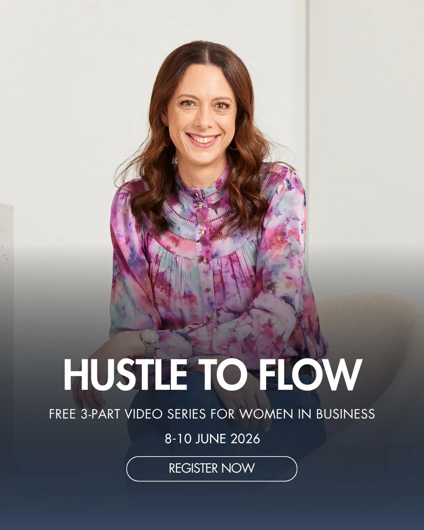 Starting Monday 8 June, I&rsquo;m releasing a 3-part video series called Hustle to Flow.&nbsp;
&nbsp;
Hustle to Flow is for women in business who want to stop the hustle, follow their own&nbsp;path&nbsp;and show up with clarity,&nbsp;confidence&nbsp;
