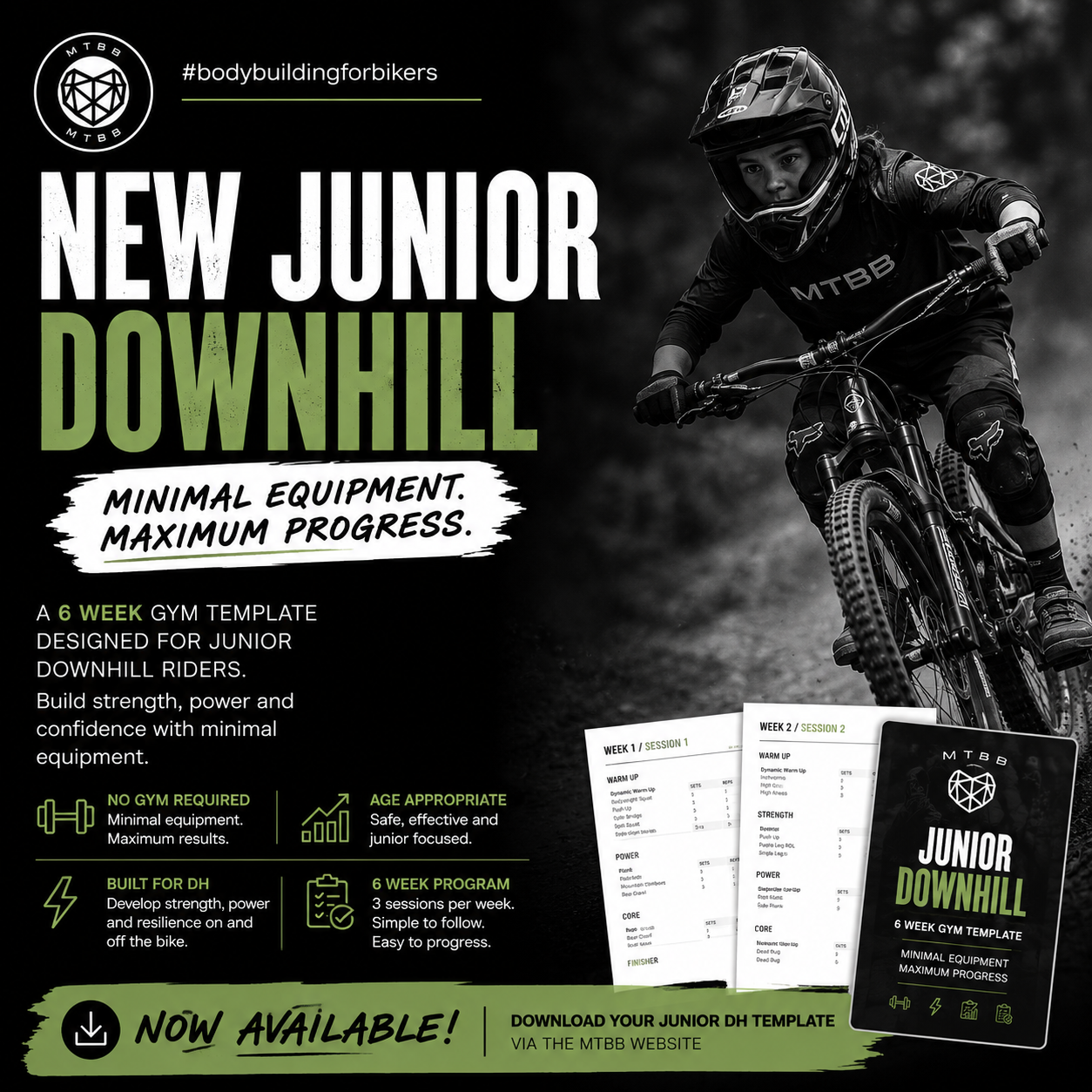 Downhill 6 Week Strength & Conditioning Program Juniors/At Home
