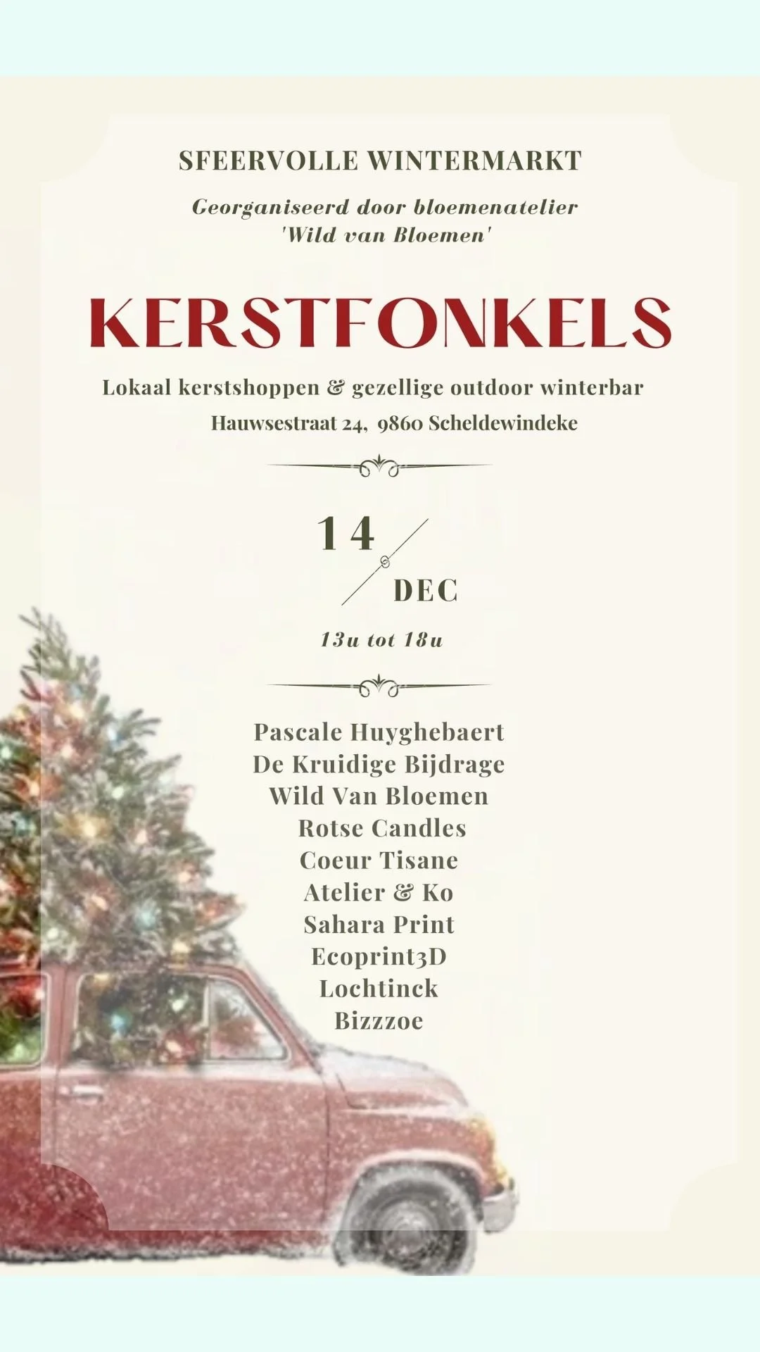 Kerstfonkels in Scheldewindeke (kerstmarkt)