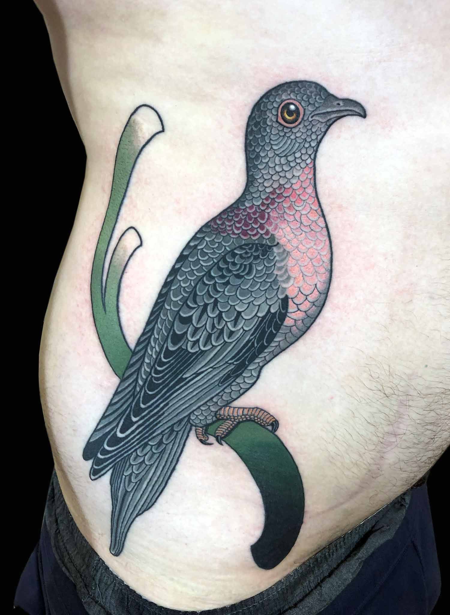 Lexica - New school pigeon tattoo design! dream tattoo of a common nyc  street pigeon, stylized