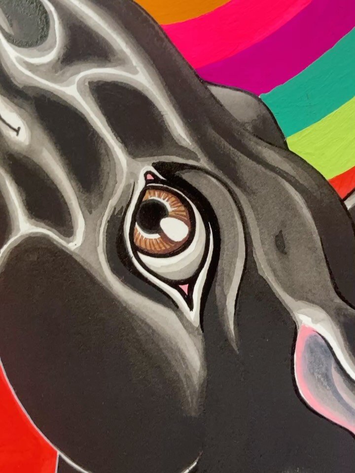 Got my painting back after last week&rsquo;s brilliant show @studio551_newtown 🎨

Acrylic paint and gouache on Arches paper. For sale, $960 AUD including worldwide shipping 🚀(or including frame if you can pick up in Sydney!)🌞

DM for details if yo