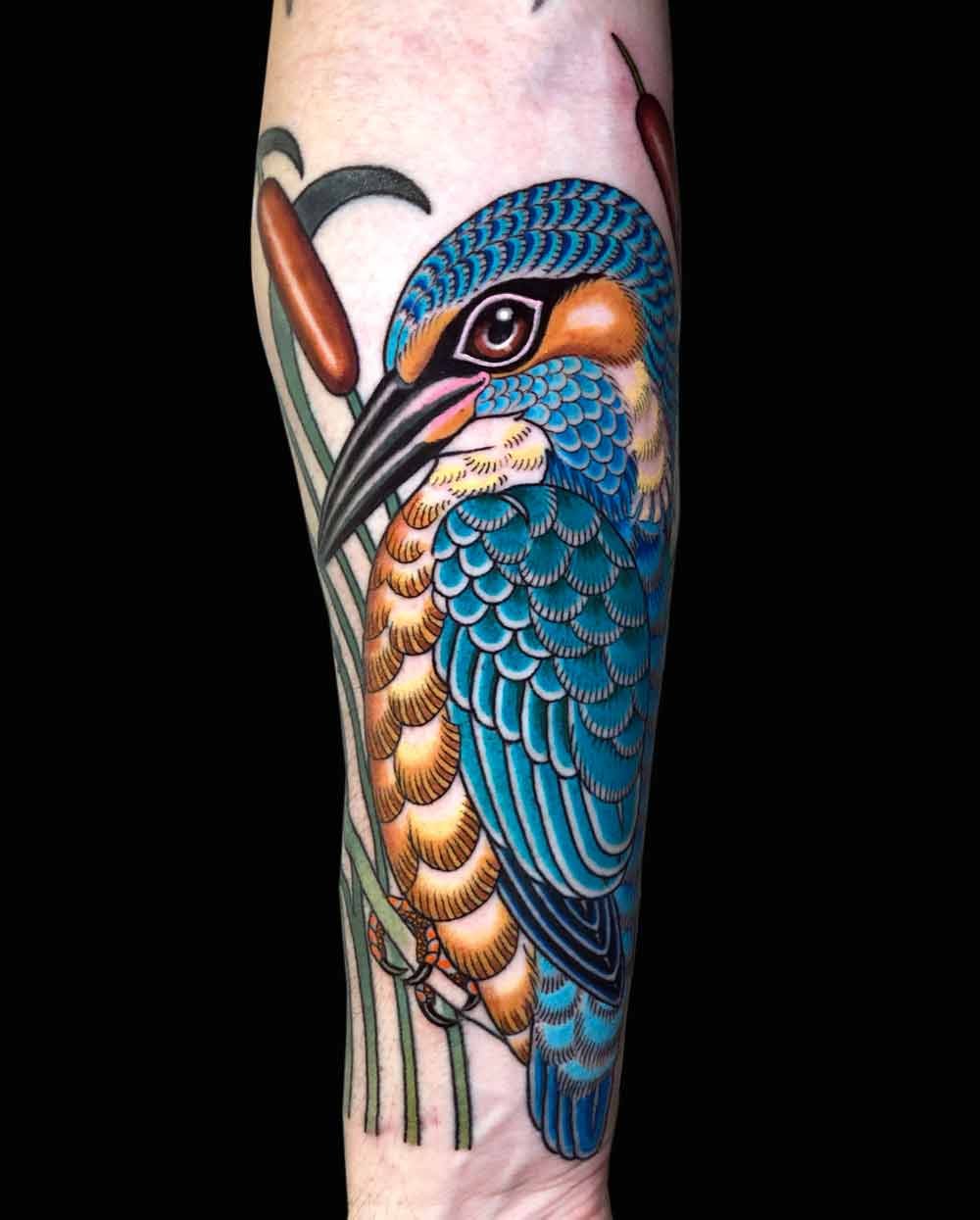 Kingfisher flash (and stencil) by Ryan Baranikow at Glasshouse Ink, South  Australia : r/tattoos