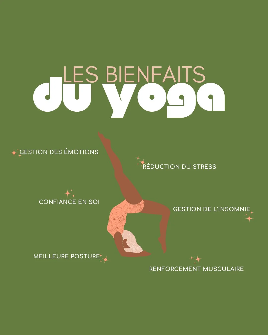 LES BIENFAITS DU YOGA

Et si le yoga vous apportait bien plus qu&rsquo;un moment de calme sur le tapis ?
Avec une pratique r&eacute;guli&egrave;re, le yoga peut contribuer &agrave; r&eacute;duire le stress, renforcer le corps, am&eacute;liorer la pos
