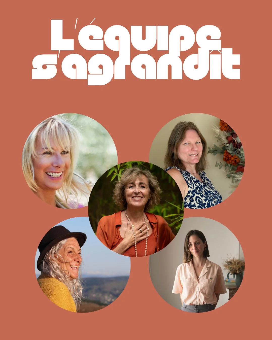 L&rsquo;&Eacute;QUIPE S&rsquo;AGRANDIT

HappyMe continue de grandir&hellip; et l&rsquo;&eacute;quipe aussi. 🌿
Apr&egrave;s Sophie, Marie-Claire, Delphine et Barbara, une nouvelle intervenante rejoint l&rsquo;aventure : Isabelle Gaubert.
Isabelle exp