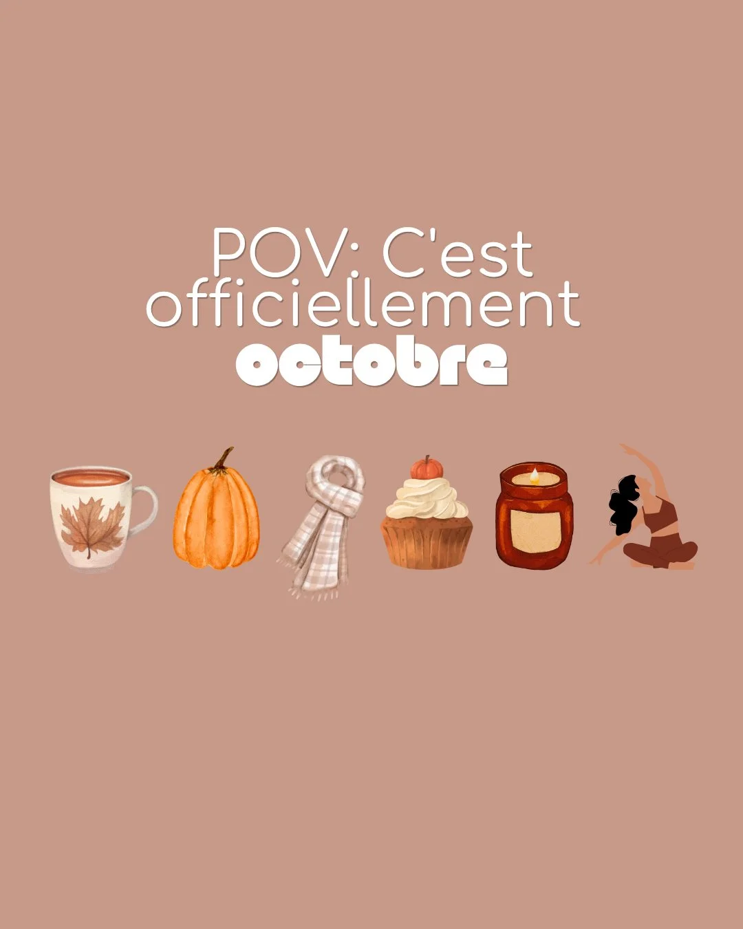 POV : c&rsquo;est officiellement octobre.

Les pulls ressortent, les boissons chaudes aussi, les journ&eacute;es changent doucement de lumi&egrave;re&hellip; et on commence &agrave; avoir un peu plus envie de ralentir.

Et si on profitait de ce chang