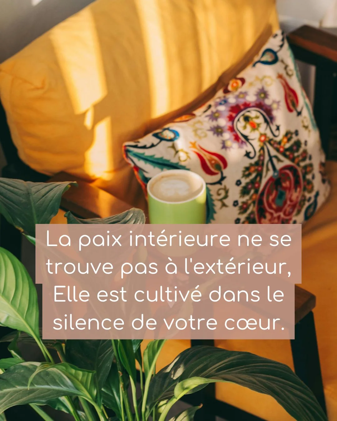 &laquo; La paix int&eacute;rieure ne se trouve pas &agrave; l&rsquo;ext&eacute;rieur. Elle se cultive dans le silence de votre c&oelig;ur. &raquo; 🌿

On cherche parfois le calme en attendant que tout se calme autour de nous. Moins de travail, moins 