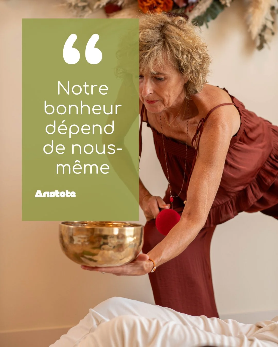 &laquo; Notre bonheur d&eacute;pend de nous-m&ecirc;mes. &raquo; &mdash; Aristote

Une phrase simple&hellip; qui ne signifie pas que nous pouvons tout contr&ocirc;ler.
Il y aura toujours des impr&eacute;vus, des p&eacute;riodes plus intenses, des cho