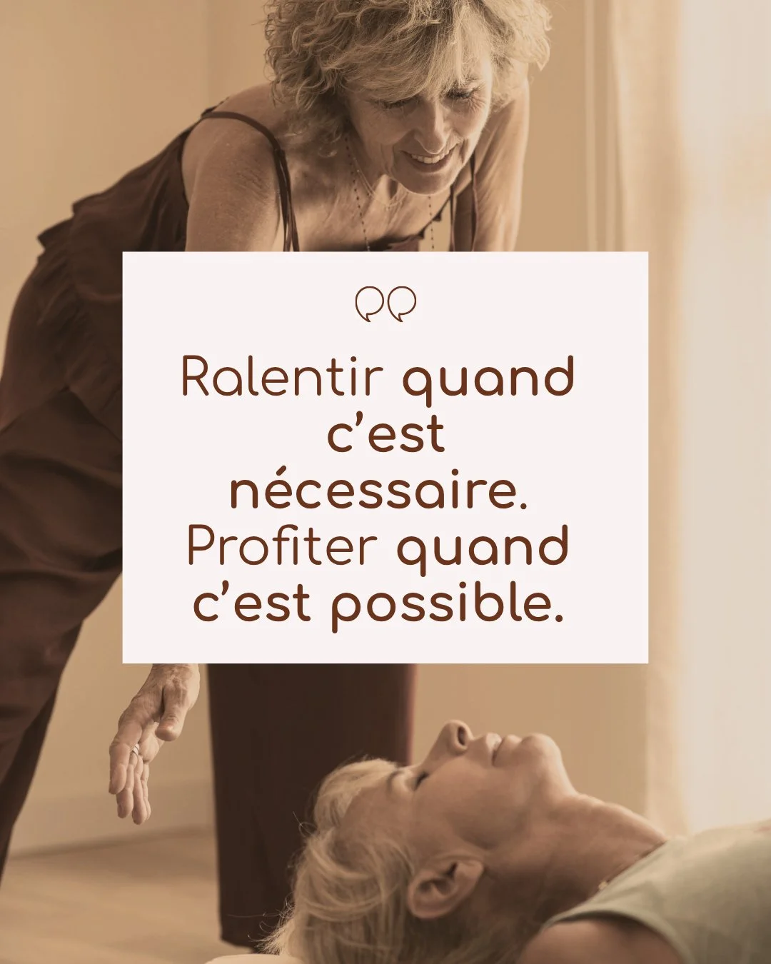 Ralentir quand c&rsquo;est n&eacute;cessaire. Profiter quand c&rsquo;est possible. 🌿

Prendre soin de soi ne veut pas forc&eacute;ment dire ralentir tout le temps, renoncer &agrave; ses ambitions ou vivre dans une bulle parfaitement calme.

J&rsquo;