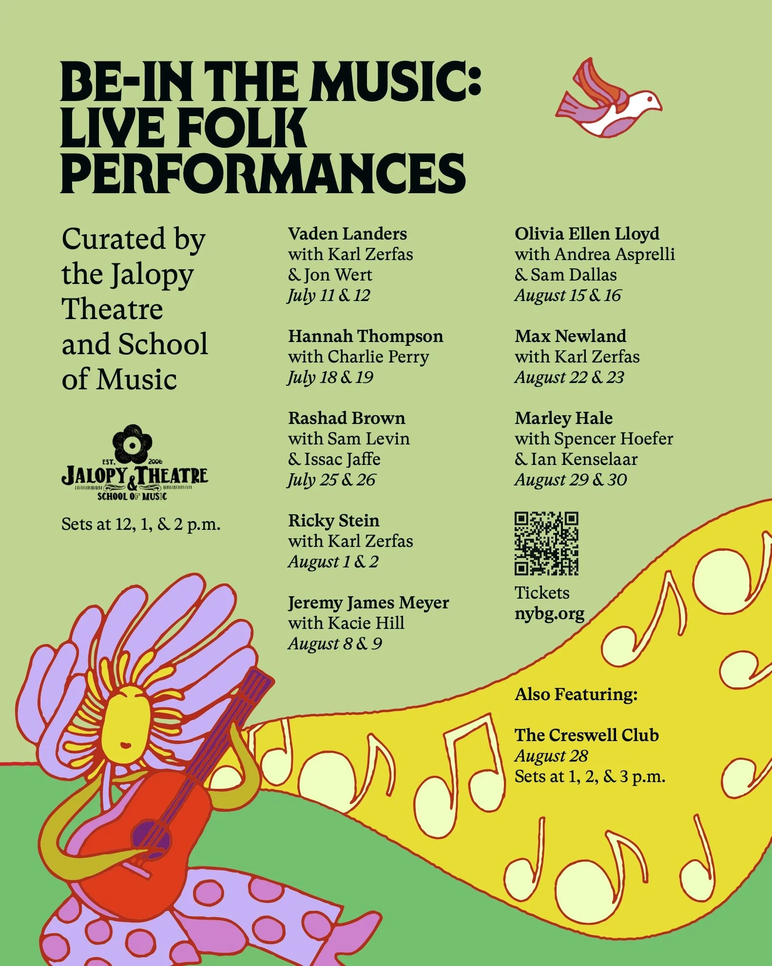 Be-In The Music with Jalopy Theatre & School of Music @ NYBG