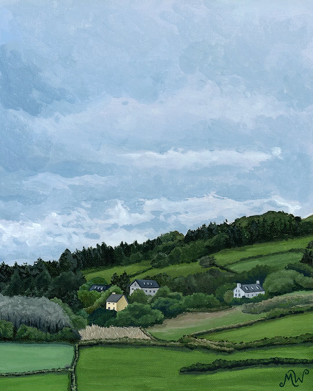Ireland, you were such an amazing adventure! I knew I had to paint those gorgeous emerald hills when I got back home. 💚🇮🇪
 Swipe to see some snapshots from the trip!

#art #artistsoninstagram #artofinstagram #artist #womenillustrators #illustratio