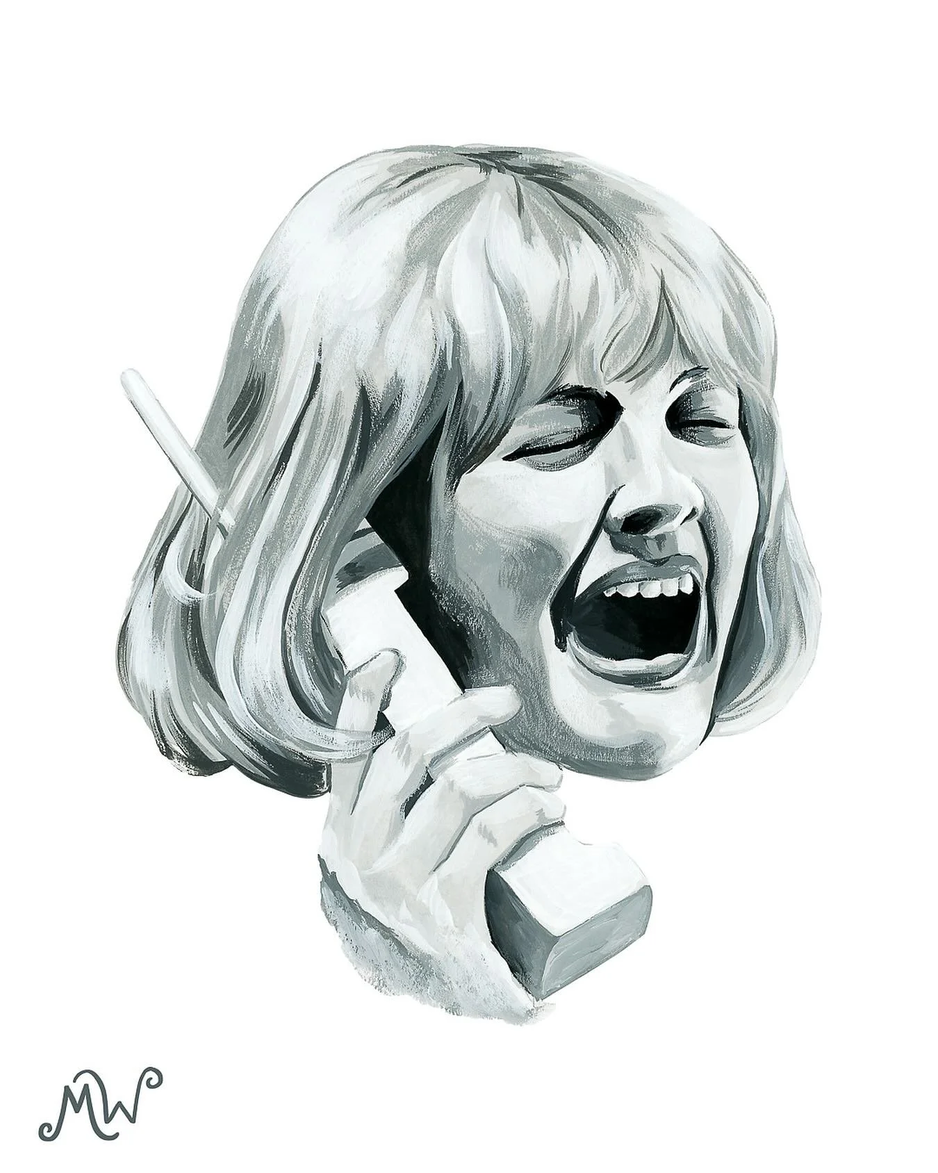 Do you like scary movies? Answer carefully&hellip; Ghostface is listening 📞👀🔪

#art #artist #illustration #painting #gouache #gouachepainting #scream #ghostface #scarymovie #caseybecker #drewbarrymore #slasher #horrorclassic #90shorror #wescraven