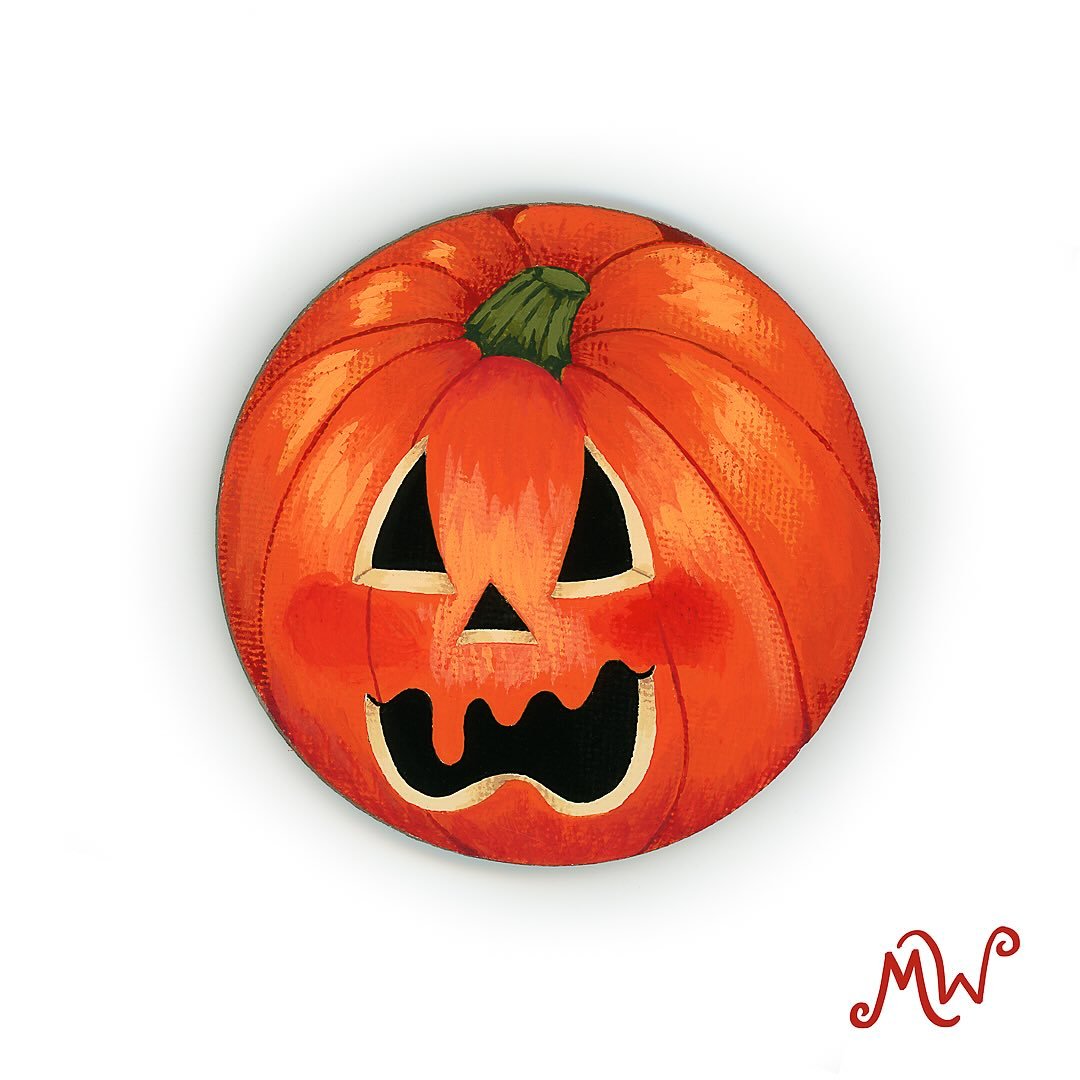 Spooky season just isn&rsquo;t complete without a jack-o-lantern smile! This cutie is already lighting up someone else&rsquo;s fridge, but who knows&hellip; maybe more pumpkins will pop up next year 🎃✨

#art #artist #illustration #painting #gouache 