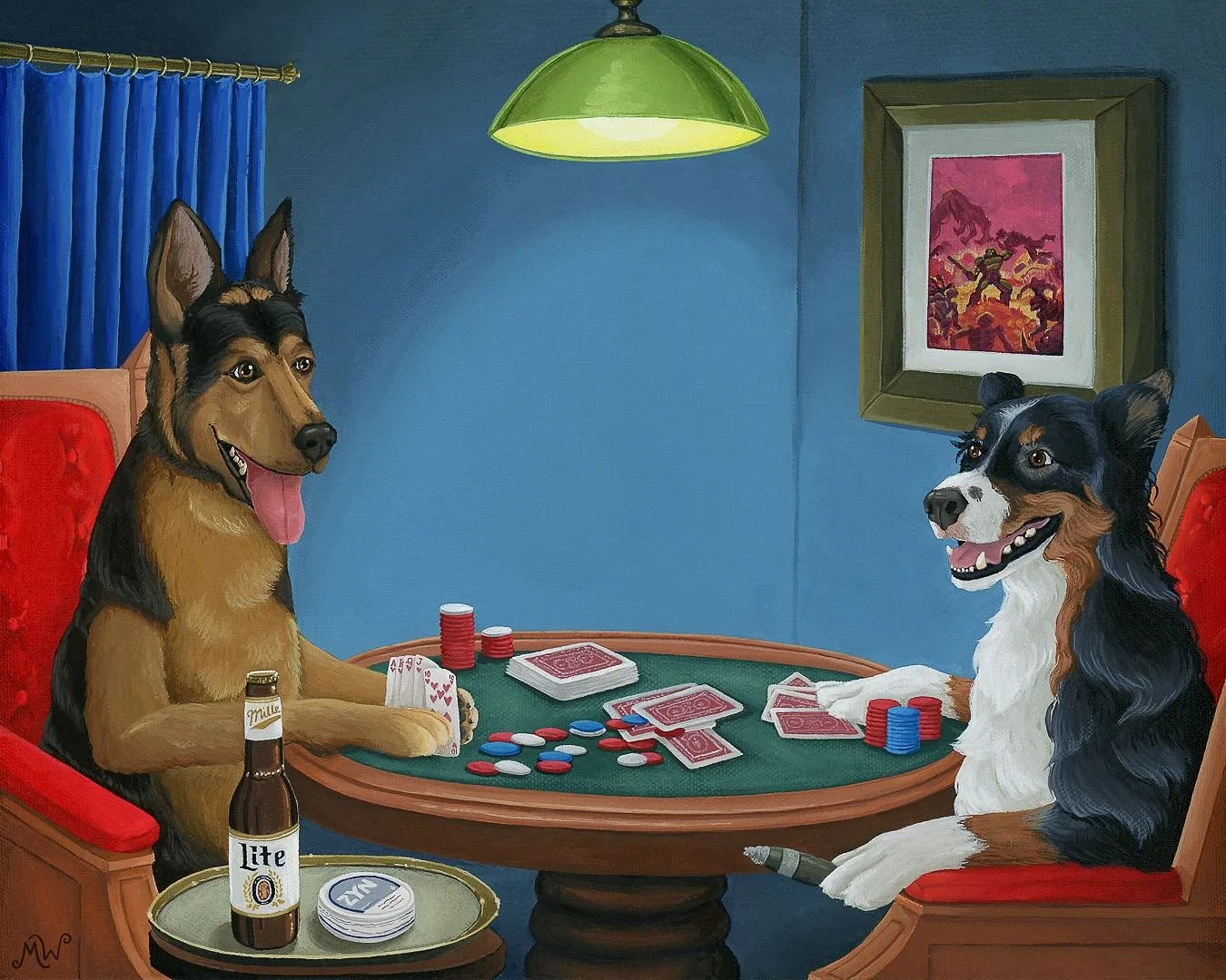 Poker night just got a whole lot cuter 🐶🃏

Want your pets captured in their own hilarious or heartwarming scene? Let&rsquo;s make it happen! DM me or message me on my website to book your custom pet portrait!

#PetPortrait #CustomArt #PetArt #DogAr