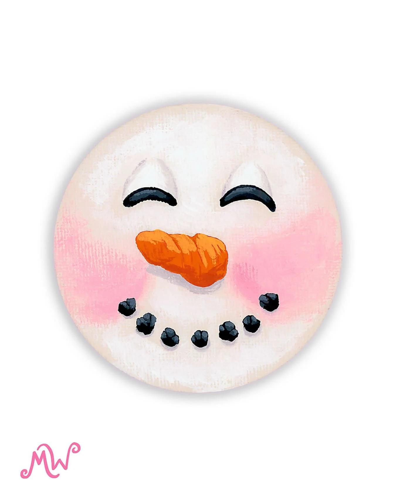 This little snowman is all smiles ❄️☃️ and has officially melted into someone&rsquo;s heart and found his forever home! CLAIMED

#art #artist #illustration #painting #gouachepainting