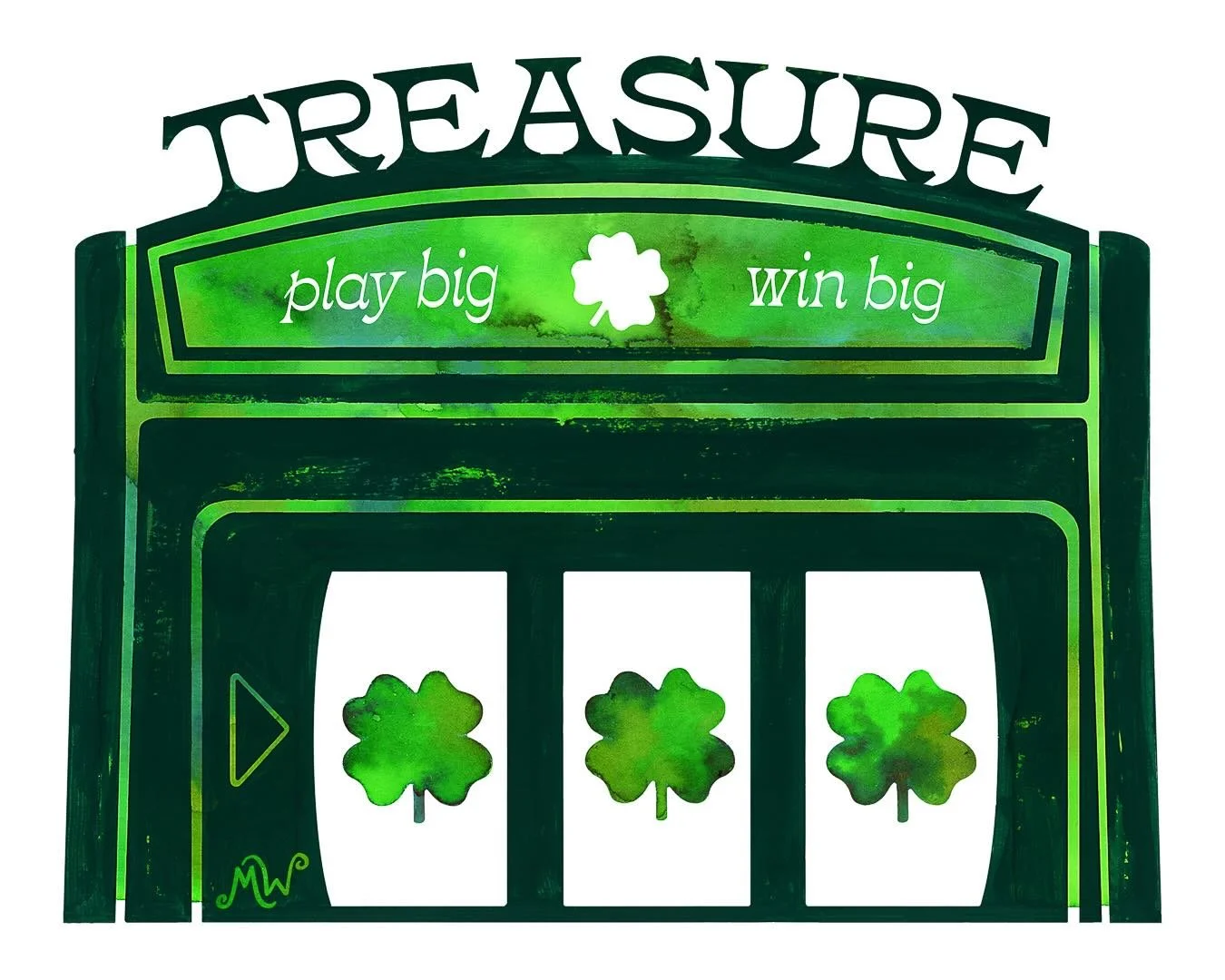 Lucky girls? We are the treasure ☘️✨

#watercolor #painting #slots #shamrock #lucky