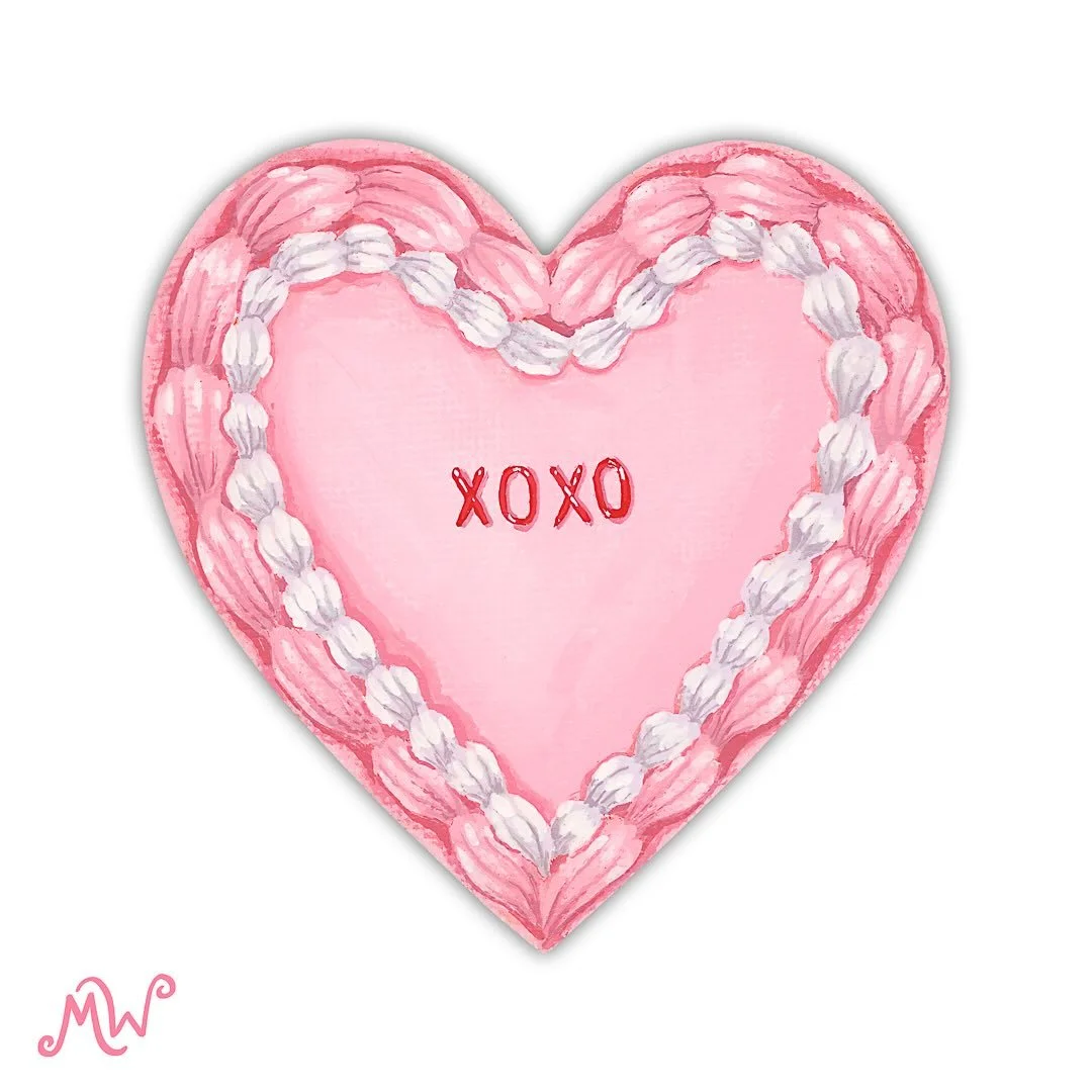 Your Pretty Young Thing deserves something cute&hellip; like this cake!

Be sure to snag it before someone else places their order!

#HandmadeMagnets #OneOfAKind #love #heartcake #painting