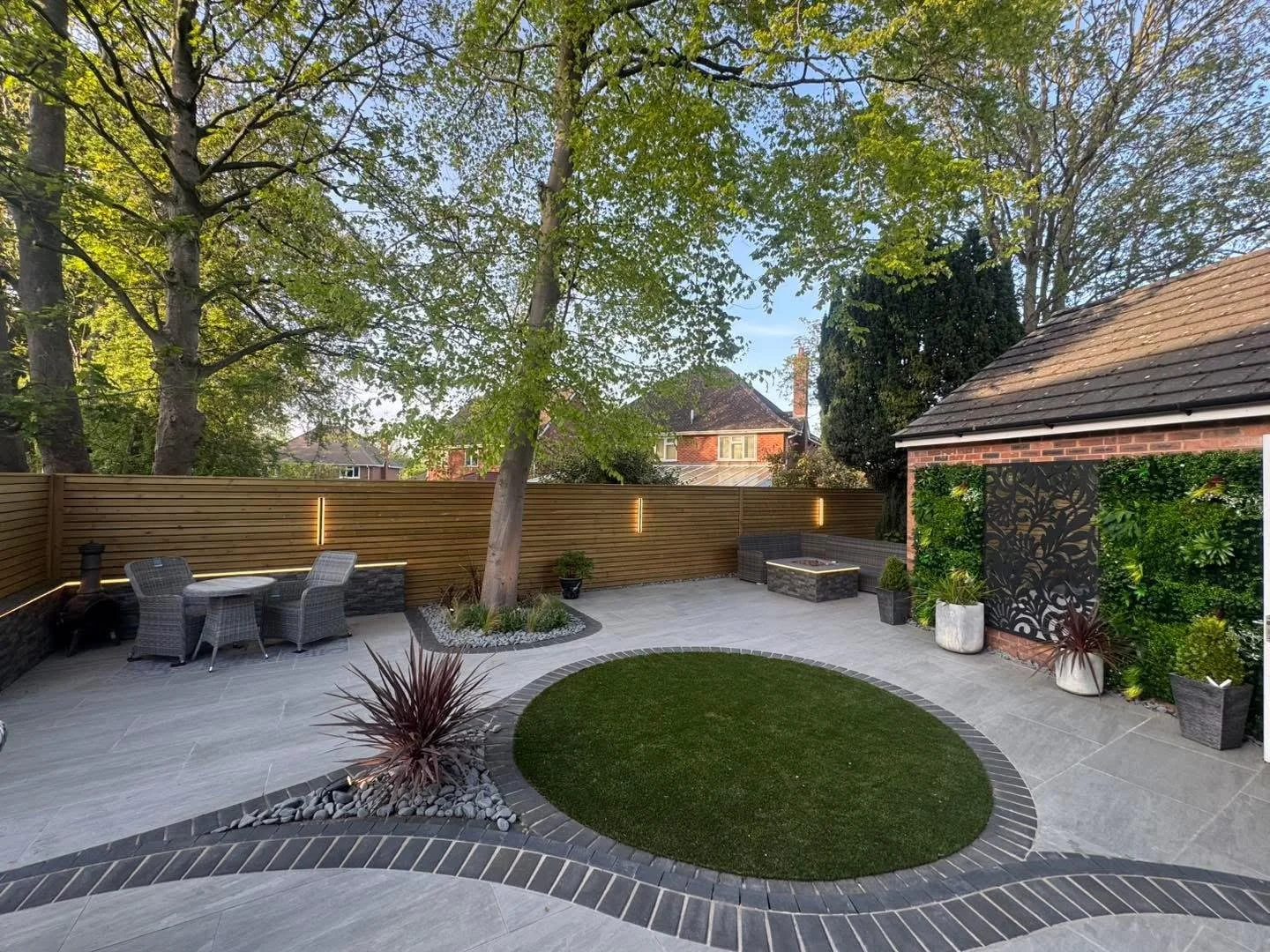 Complete garden landscaping project with lawn and paving in Eccleshall.JPG