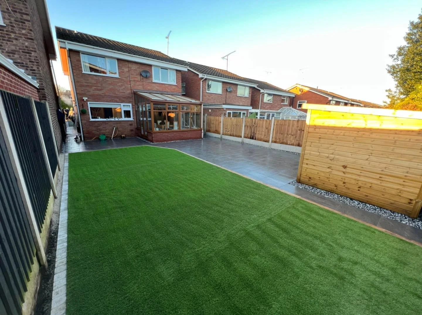 new lawn laid in Staffordshire