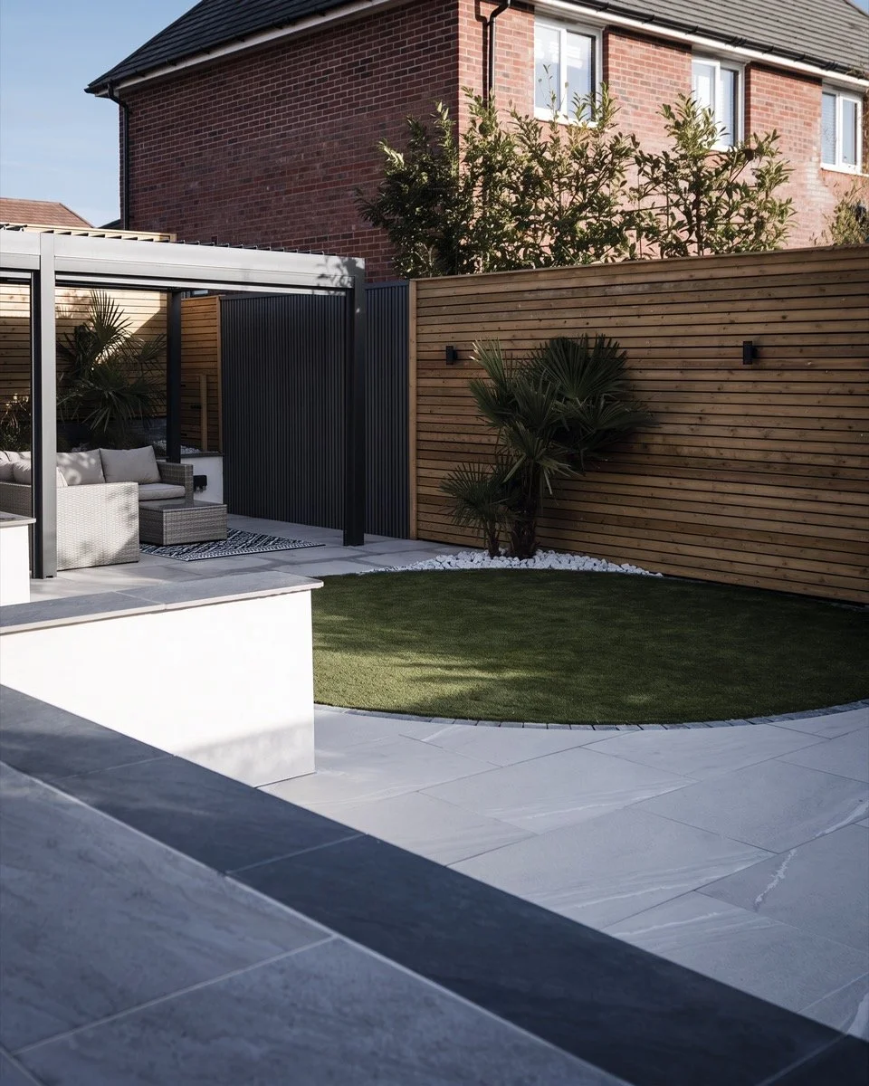 Professional garden and patio landscaping by TC Fencing & Landscaping, combining style, quality and practical design.