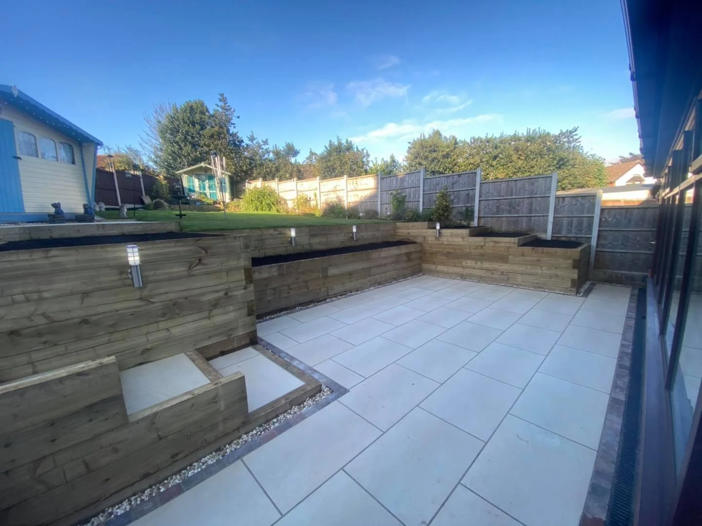garden patio lighting installation