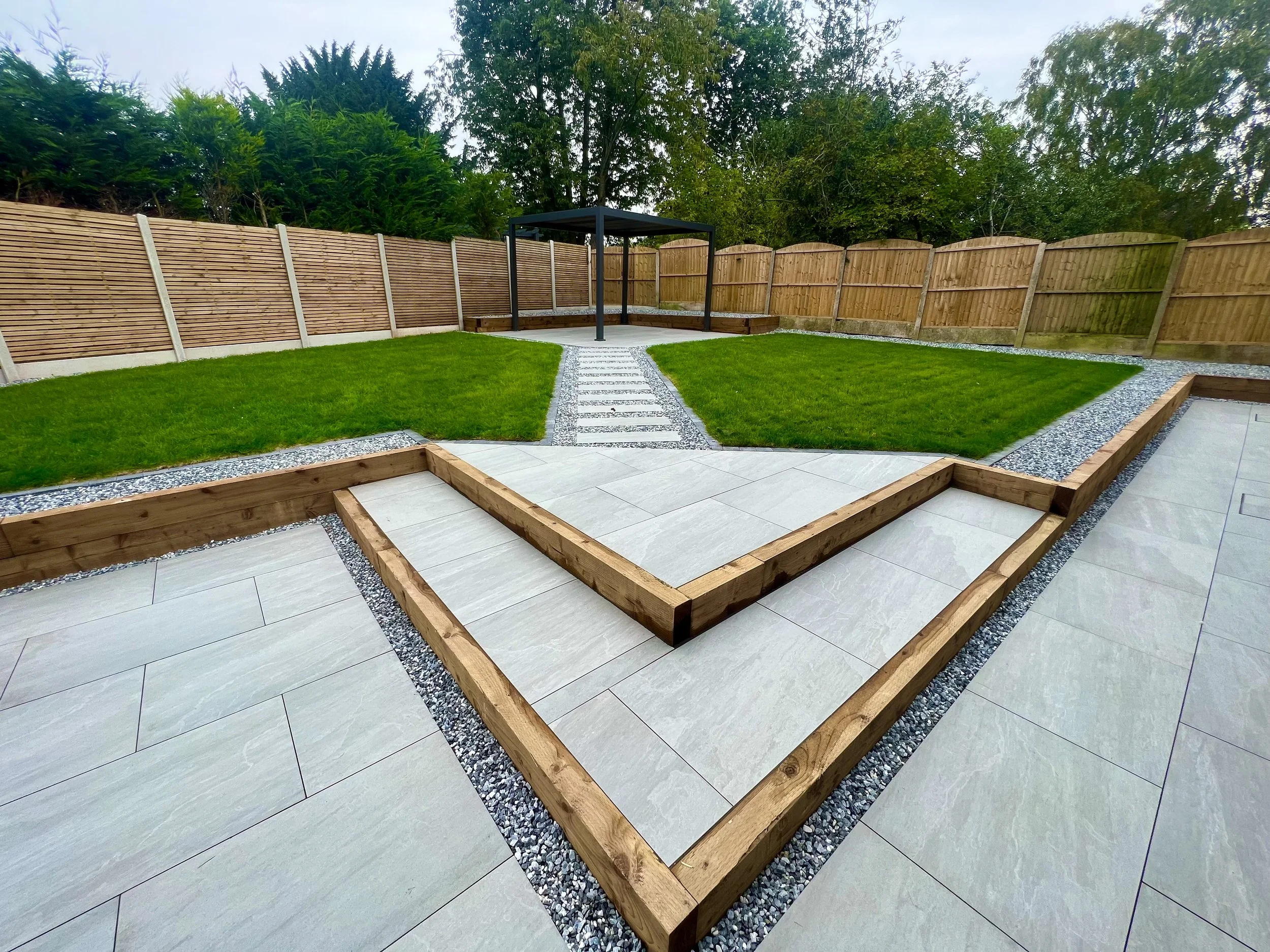 complete garden transformation in staffordshire
