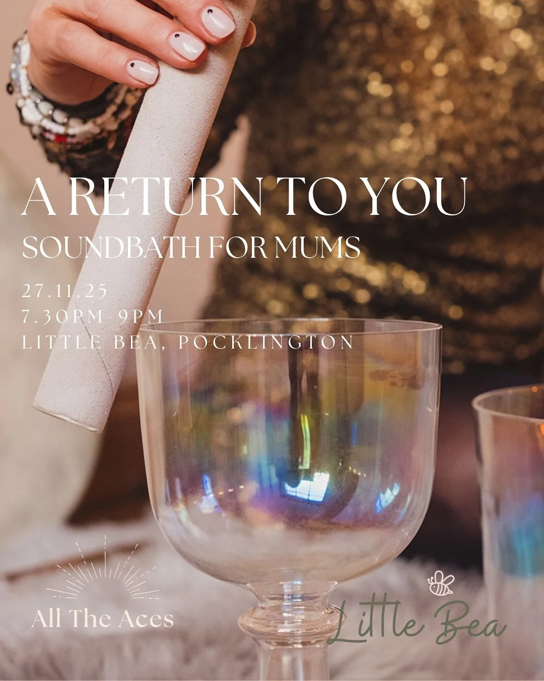 ✨ A Return to You &mdash; Soundbath for Mums ✨

For the mums who need a moment &mdash; not to do, fix, or plan &mdash; but simply to be.

This 90-minute Soundbath is your permission slip to rest.
To lay everything down for a while.
To let the quiet h