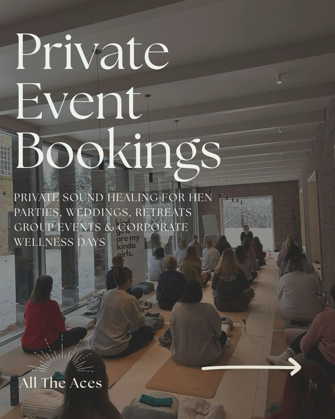 I have absolutely loved sharing sound healing at private bookings this year &mdash; from grounding hen party mornings to the most beautiful retreat sessions, and corporate wellness days. ✨

There&rsquo;s something so special about creating a moment o