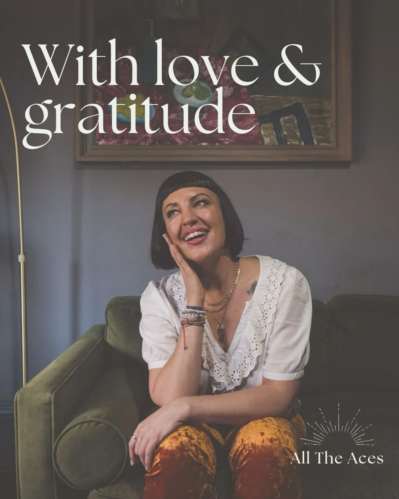 A little message me to you to say the biggest thank you, a big load of love and gratitude for this year for the trust in dropping into the work, for allowing me a space to share a tiny part of your year with you, to be alongside you in the little and