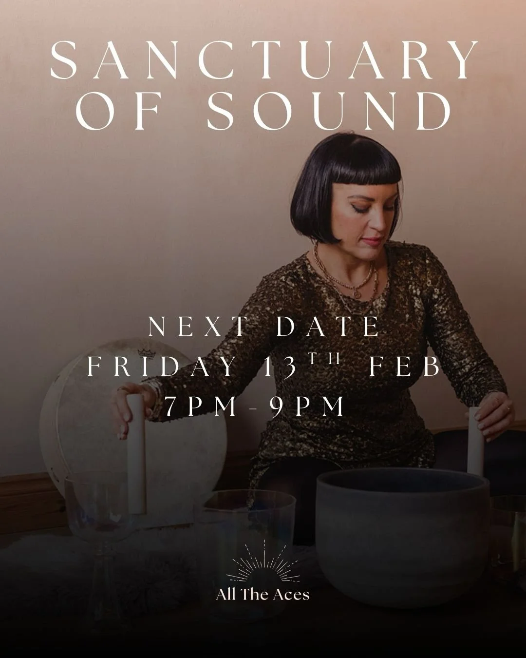 The first Sanctuary of Sound of the year is here.

Friday 13th February.
@yogabombyork 
7pm-9pm
Tickets &pound;35
www.alltheaces.co.uk

A pause in the month.
A place to set down what you&rsquo;ve been carrying.
To soften the nervous system.
To be hel