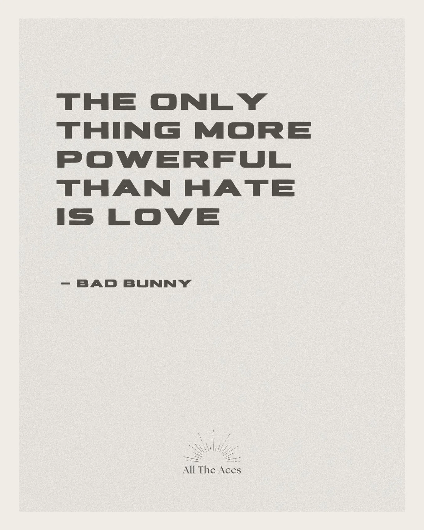 Yesssss 🤍

In a world burning, choose love. 

Choose joy. Choose each other. 

Again and again and again.

@badbuunnypr