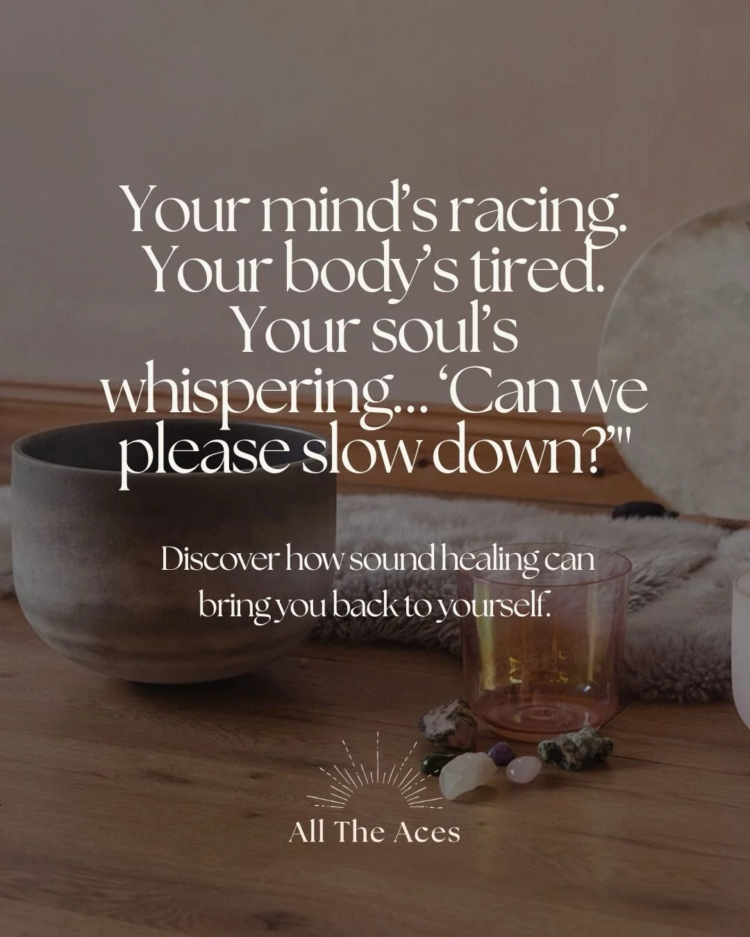The racing mind.
The wired but exhausted body.
The &ldquo;I&rsquo;ll rest when things calm down&rdquo; lie you keep telling yourself&hellip;

The carrying it all.
The overthinking it all.
The holding it together when you&rsquo;re actually running on 