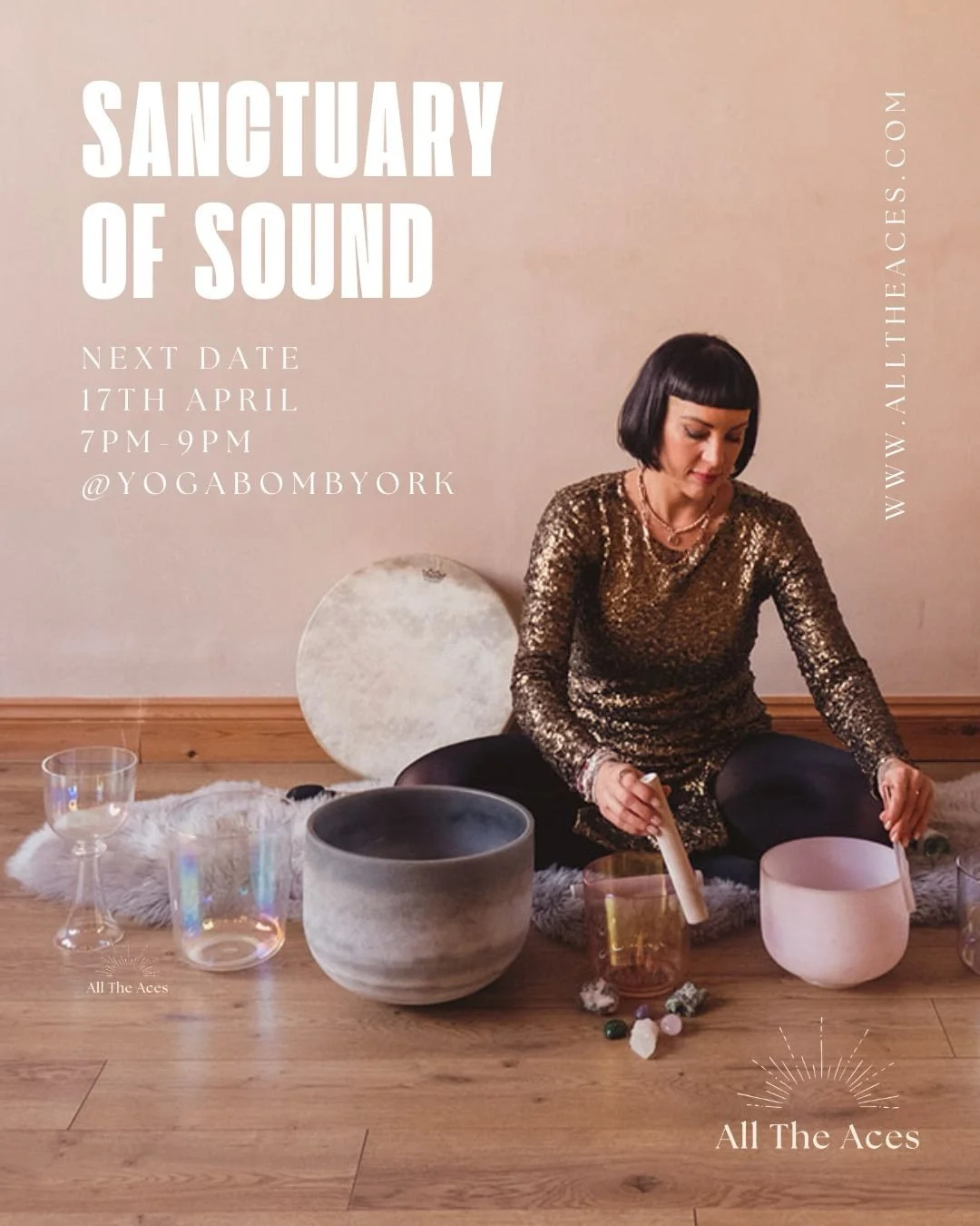 Friday evening just got a purpose 💫

Sanctuary of Sound is back, 17th April, 7-9pm at @yogabombyork 

Two hours to release what you&rsquo;ve been carrying. Sound healing. Ceremonial cacao. Energetic cord-cutting. Guided intention.

No experience nee