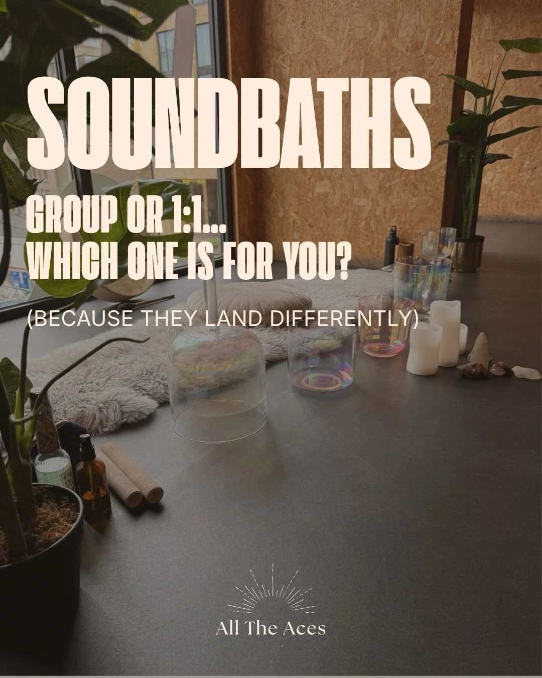 Some women need space on their own with &hellip;
No noise
No comparison
No one else in the room

Just them, their body, and the sound. 

1:1 sessions go deeper
More specific
More personal

Wrapped in reiki, drenched in sound

And then there&rsquo;s g