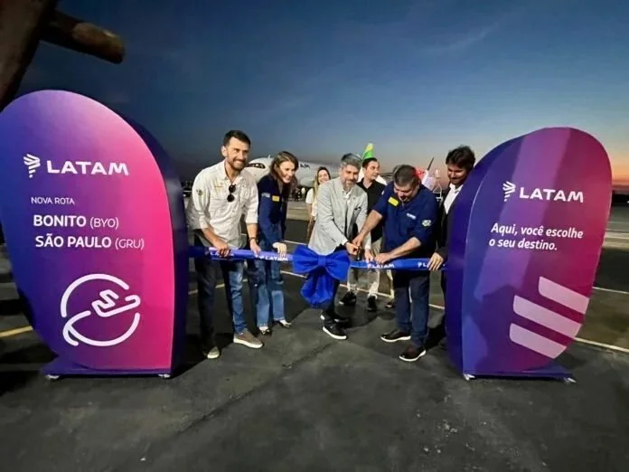 Bonito recebe voo inaugural da LATAM e amplia conectividade aérea