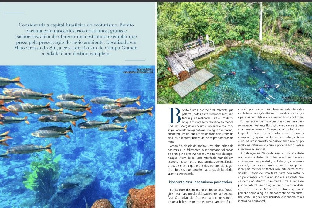 Bonito ganha destaque na edição de setembro da revista Qual Viagem