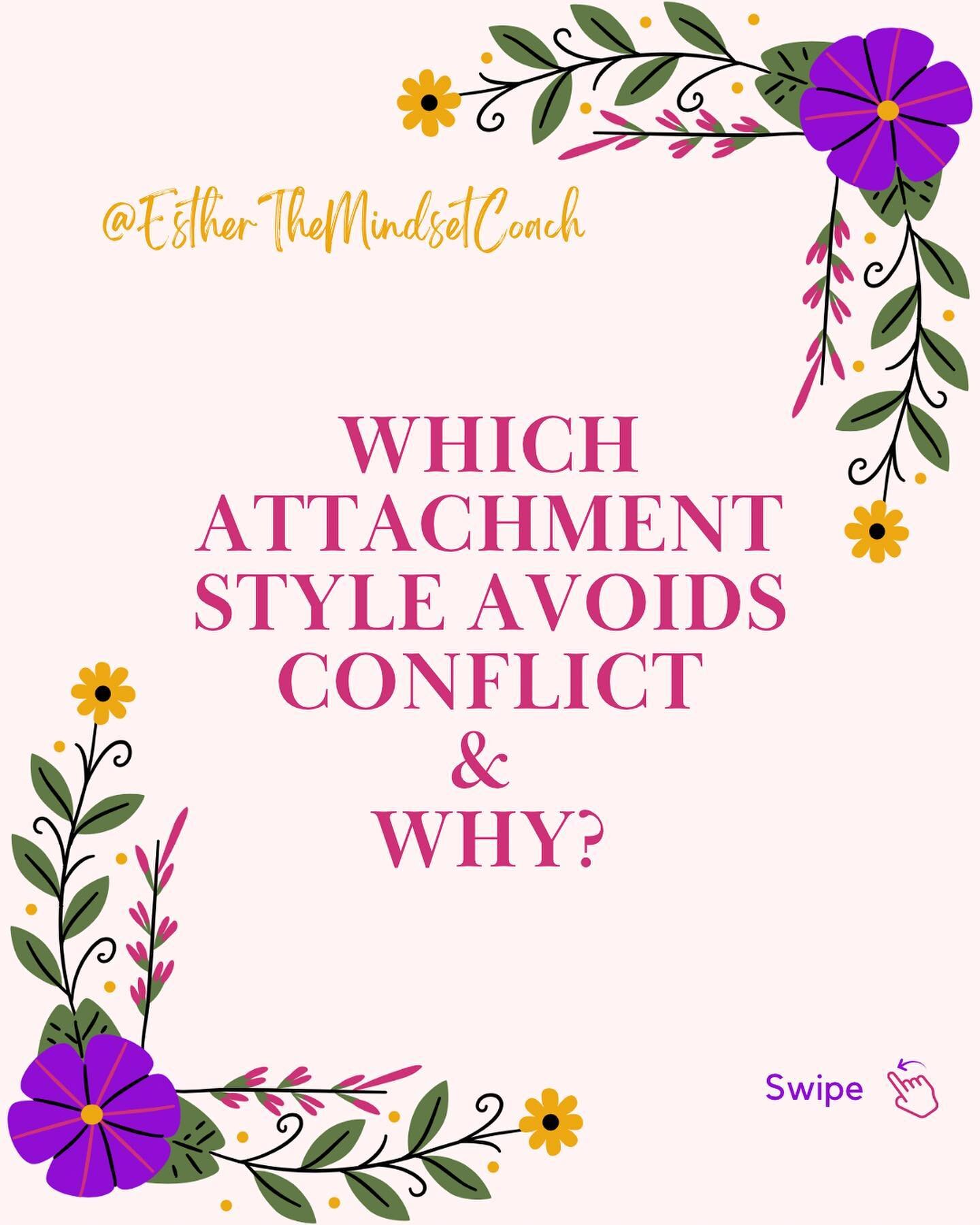 Do you or your partner avoid dealing with conflict? This may be the reason why.

If you&rsquo;re ready to start healing your attachment issues and want to learn how to attach to someone in a healthy manner, book a 1:1 intro session with me at www.Est