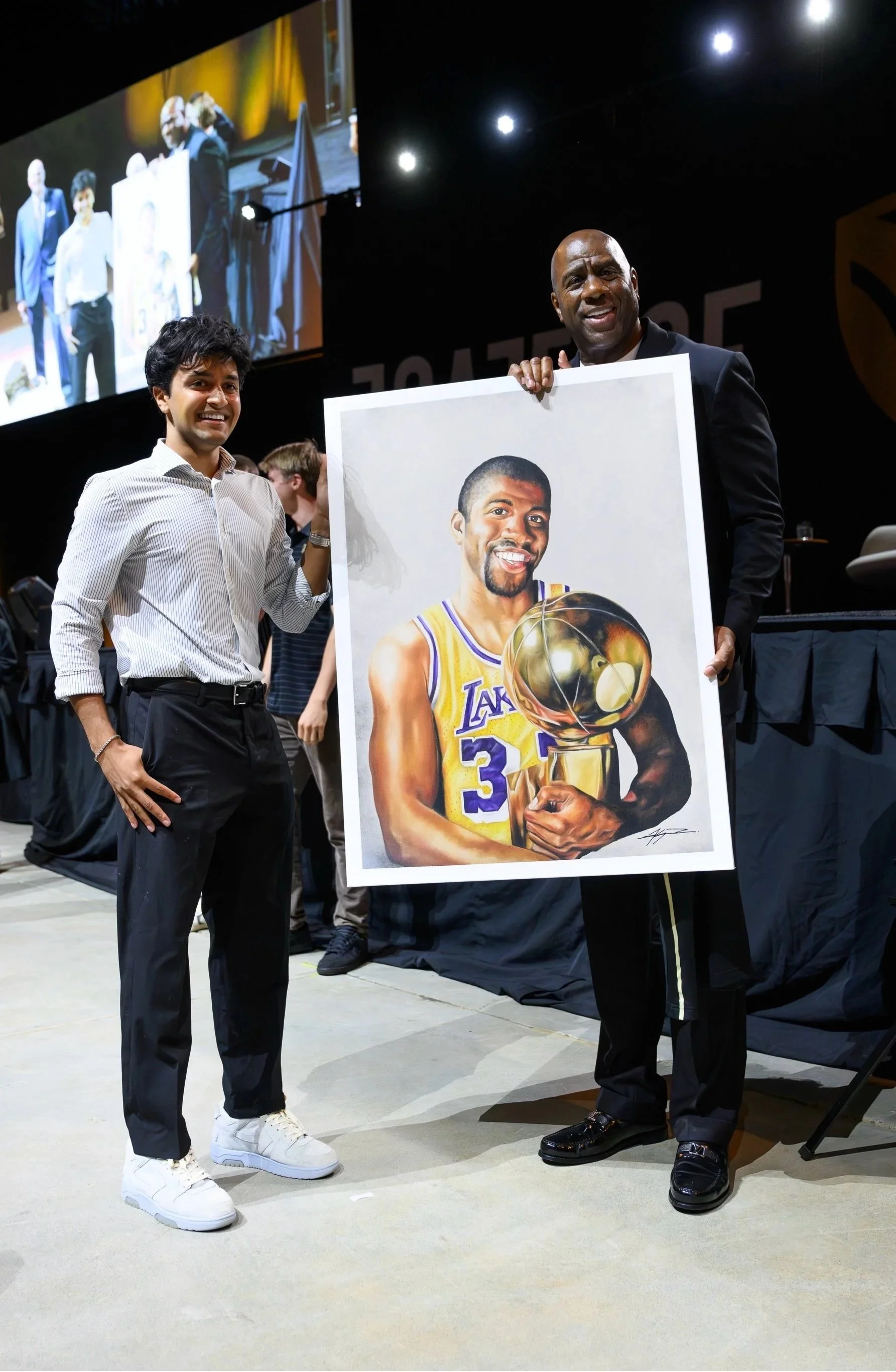Patel, Kyan . Magic Johnson, 2026 
Oil on Canvas 30in. x 36in.