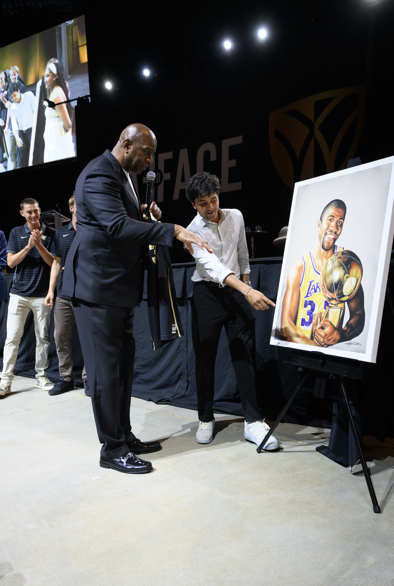 Patel, Kyan . Magic Johnson, 2026 
Oil on Canvas 30in. x 36in.