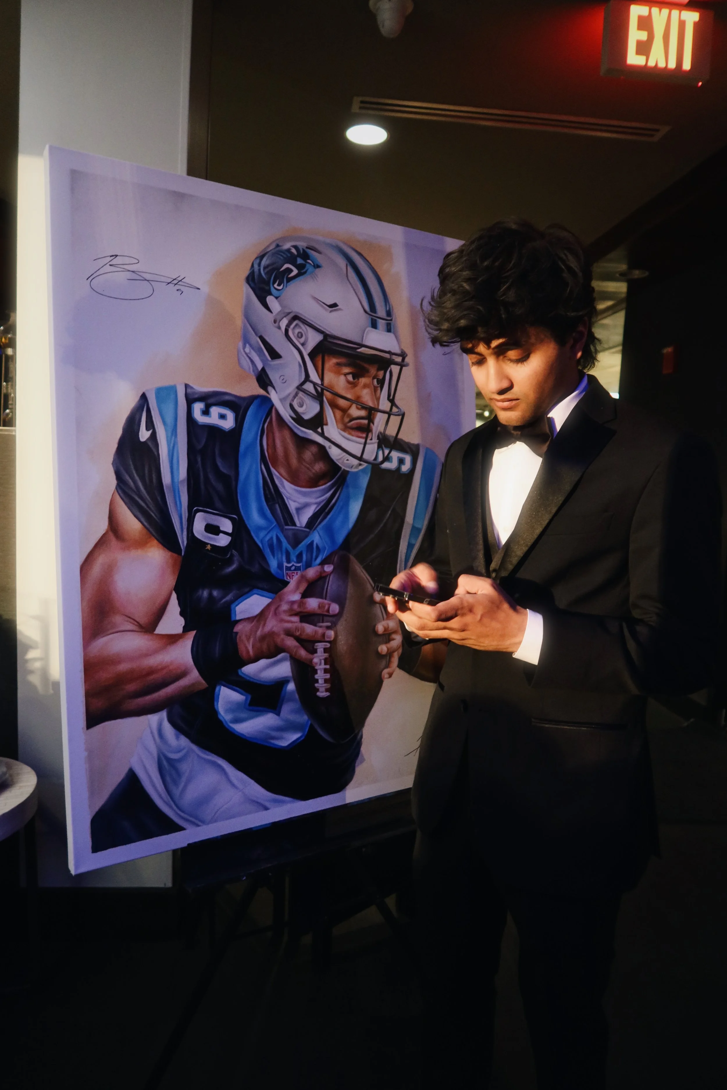 Patel, Kyan . Bryce Young, 2025 
Oil on Canvas 48in. x 36in.