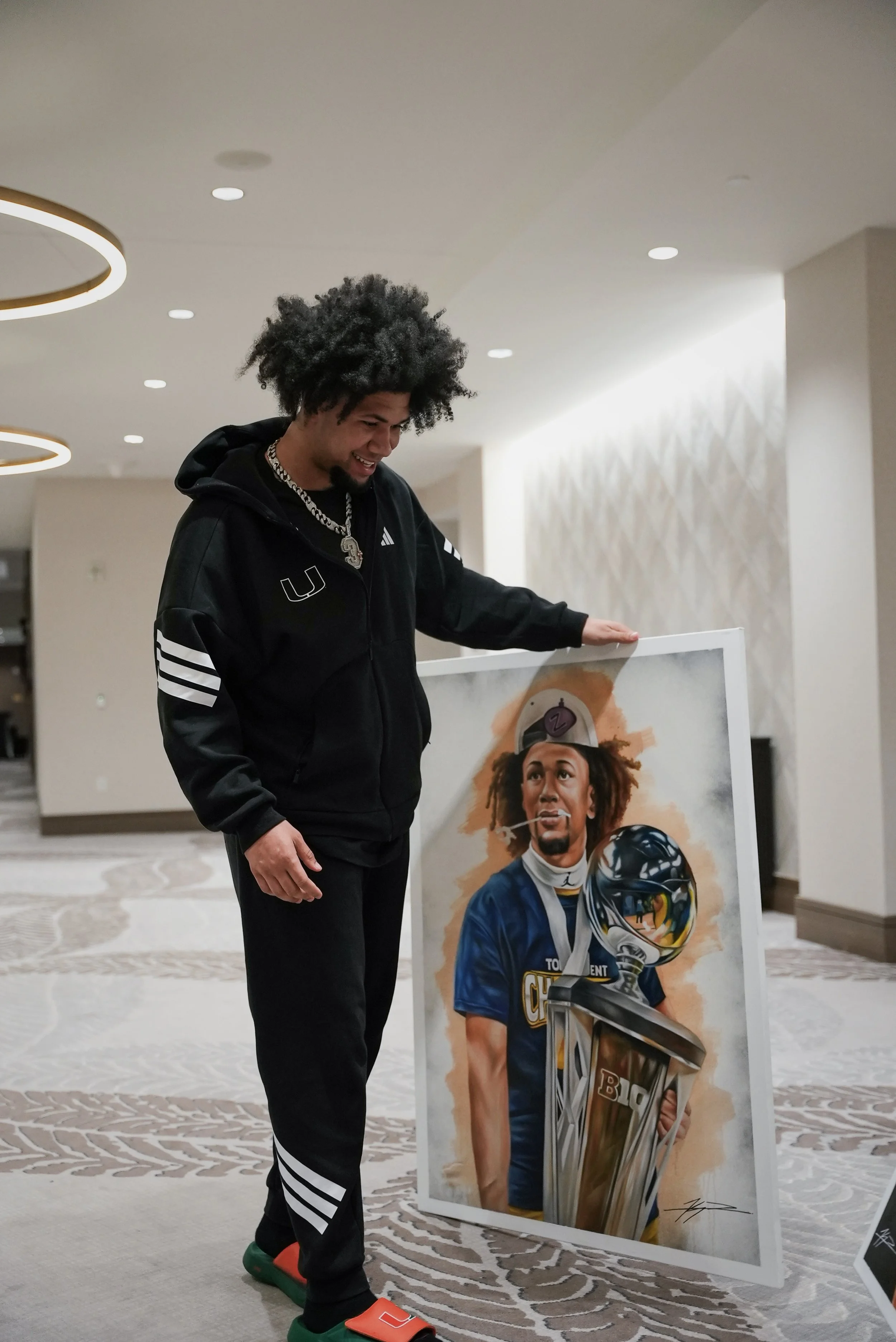 Patel, Kyan . Tre Donaldson, 2026 
Oil on Canvas 30in. x 36in.