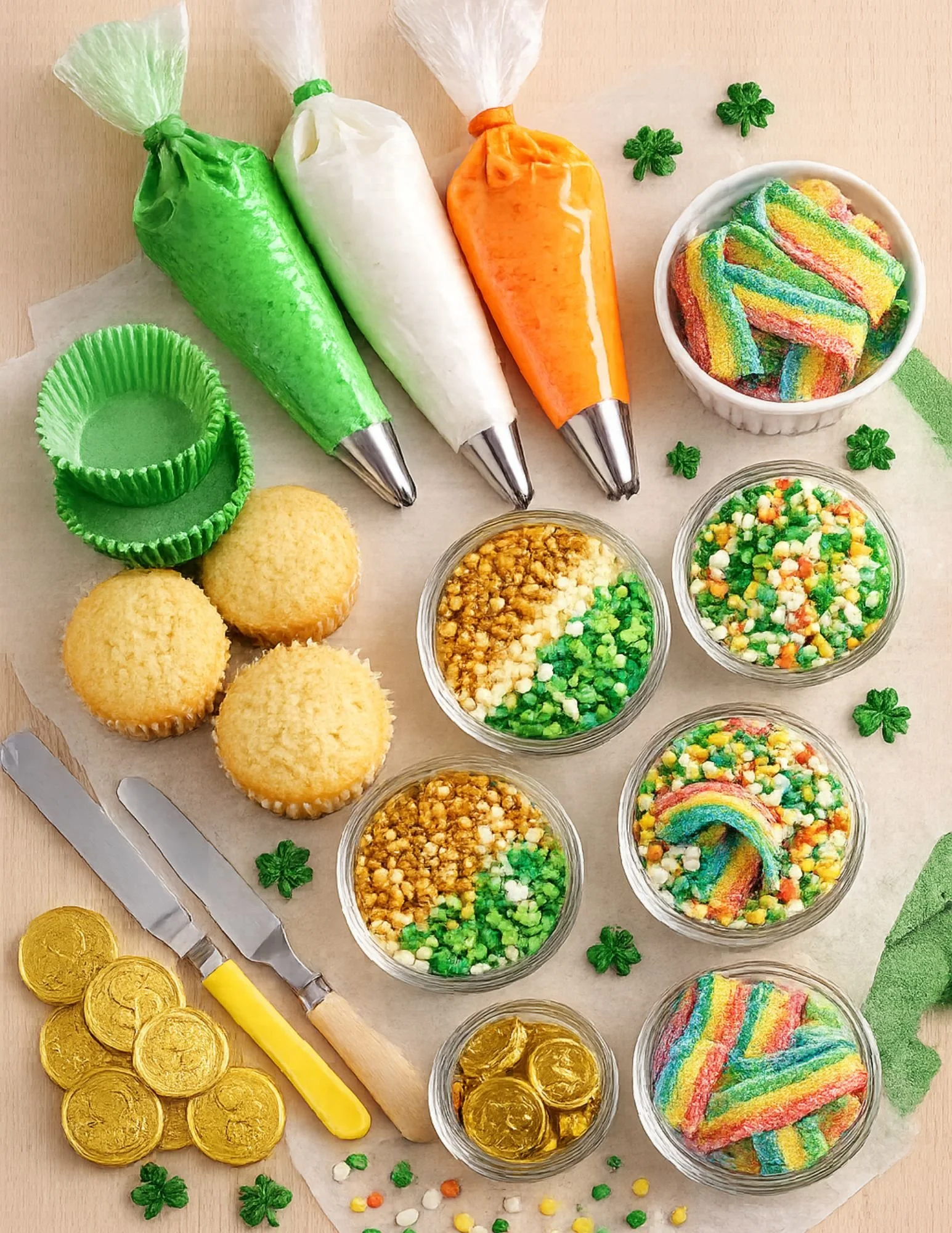 St. Patty's Day cupcake decorating class